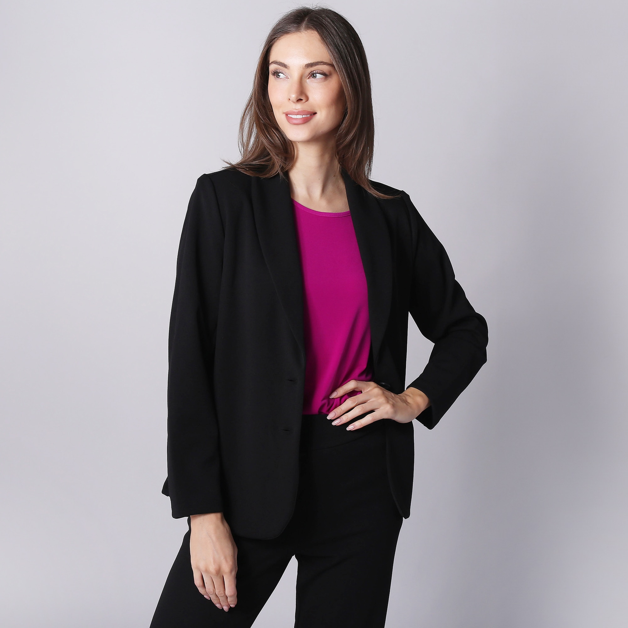 Kim & Co. Ponte Crepe Blazer