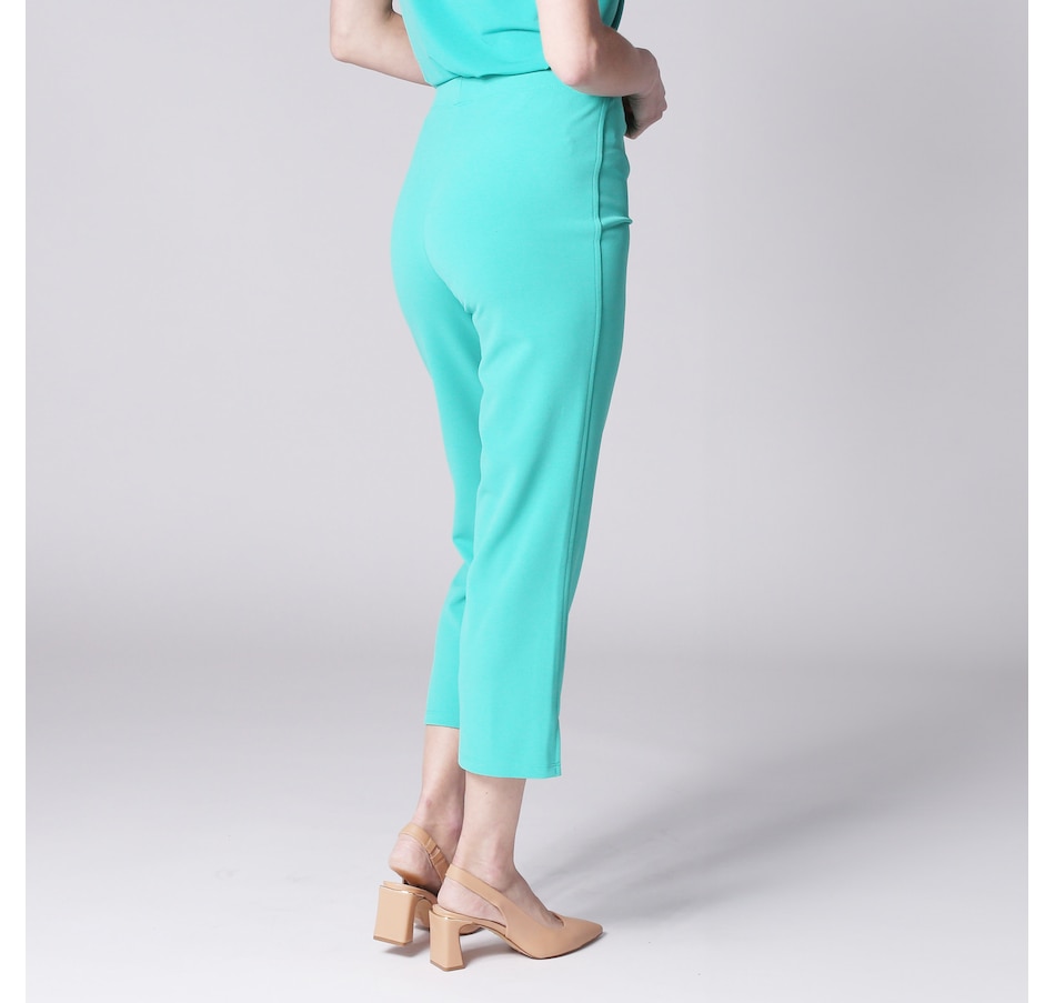 Clothing & Shoes - Bottoms - Pants - Kim & Co. Ponte Crepe Ankle Length  Pant With Side Slits - Online Shopping for Canadians