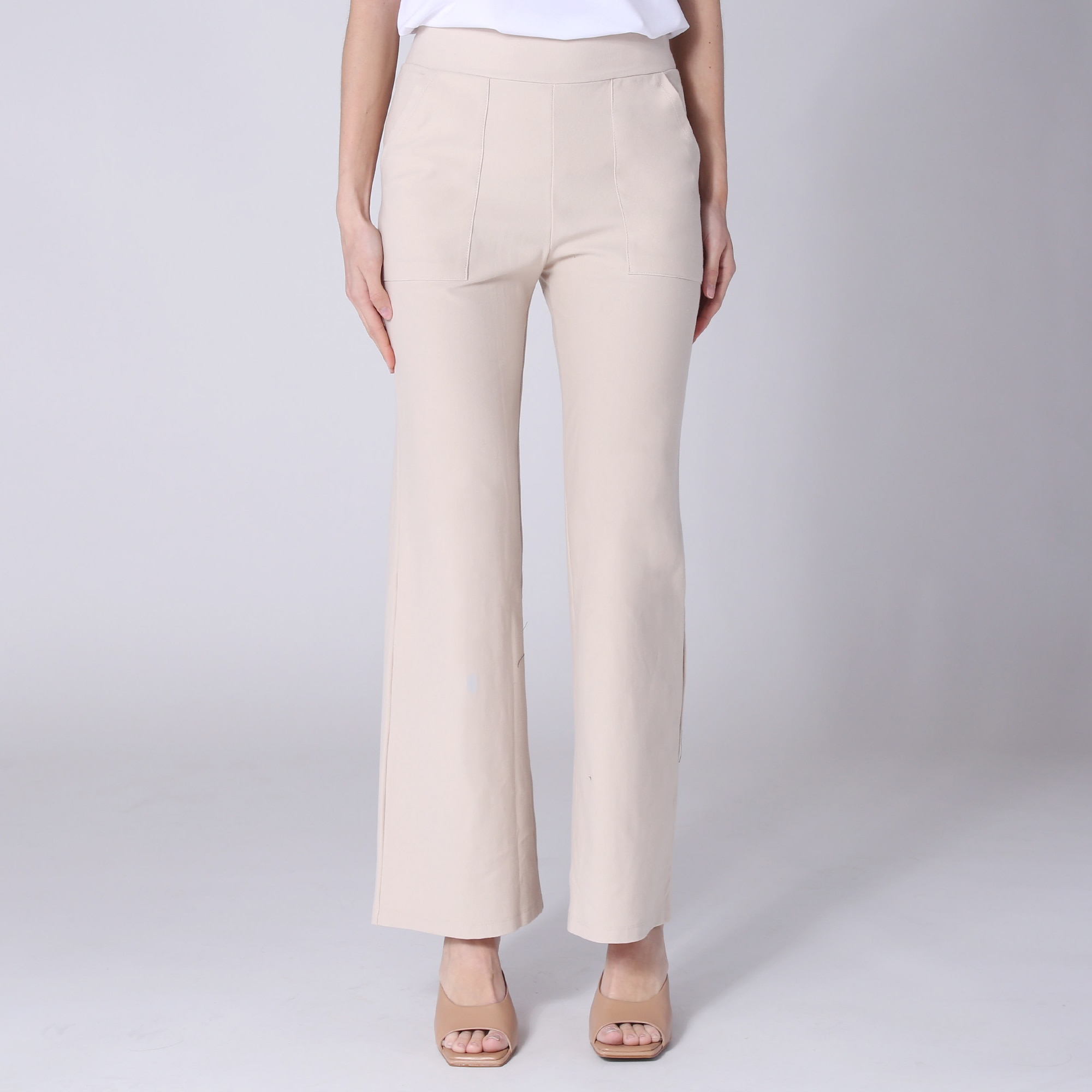 Kim & Co. Deluxe Denim Knit Wide Leg Pant