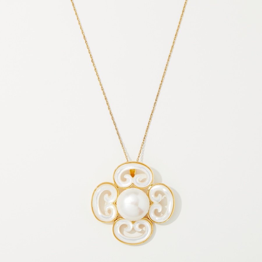 Image 242729.jpg, Product 242-729 / Price $299.88, Roz Kwan Sterling Silver Mother Of Pearl And Button Fresh Water Pearl Pendant With Chain from Roz Kwan Jewellery Collection on TSC.ca's Jewellery department