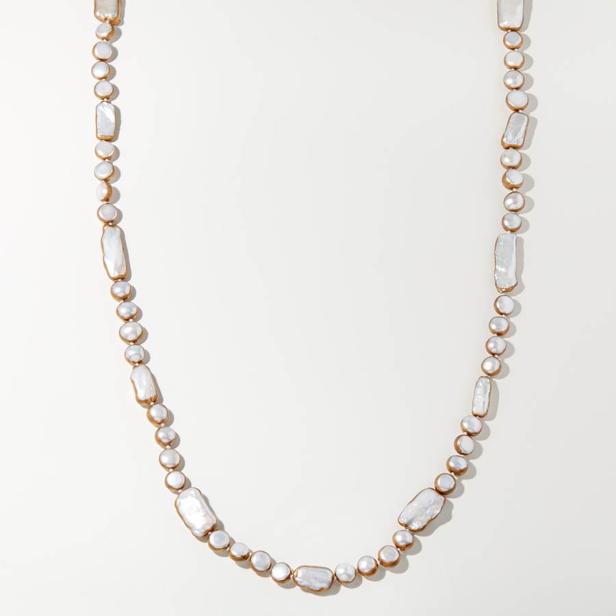 Image 242741.jpg, Product 242-741 / Price $199.88, Roz Kwan Multi Size Biwa Fresh Water Pearl Nuggets Copper Edge Necklace from Roz Kwan Jewellery Collection on TSC.ca's Jewellery department