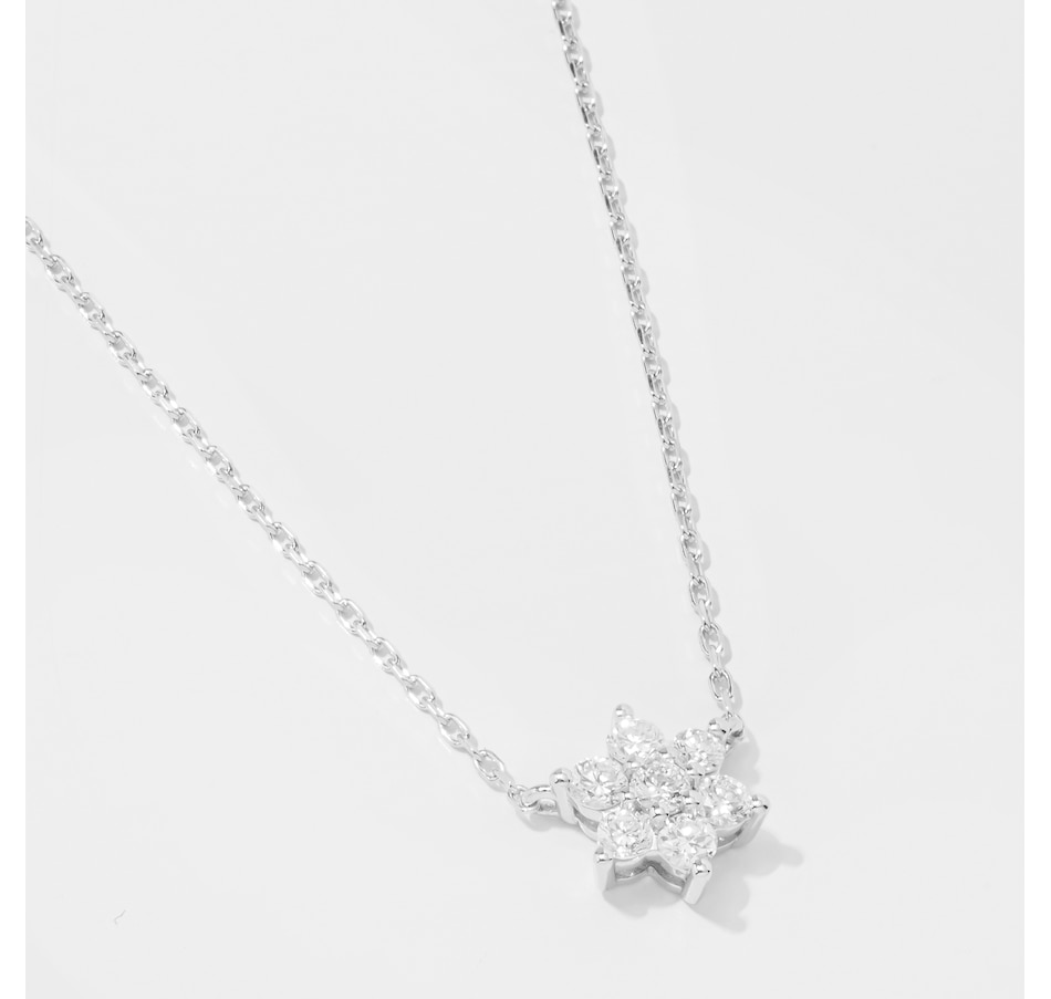 Image 242747.jpg, Product 242-747 / Price $249.99, Evera Diamonds Sterling Silver 0.37 av. ctw Diamond Snowflake Pendant Necklace from Evera Diamonds on TSC.ca's Jewellery department