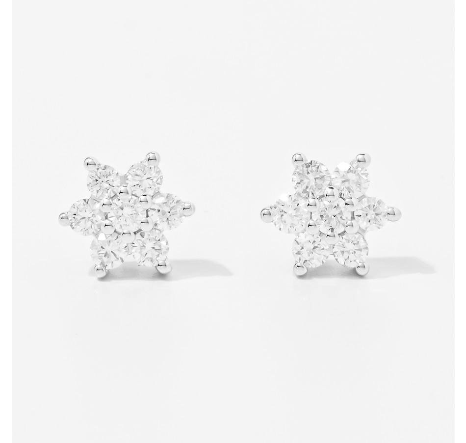 Image 242748.jpg, Product 242-748 / Price $249.99, Evera Diamonds Sterling Silver 0.37 av. ctw Diamond Snowflake Stud Earrings from Evera Diamonds on TSC.ca's Jewellery department