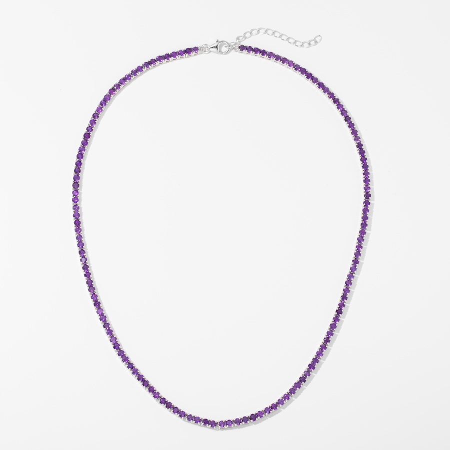 Image 242770_SILAM.jpg, Product 242-770 / Price $299.88, Gem Reflections Sterling Silver 11.00 av. ctw 3mm Round Gemstone Necklace from Best of Gems on TSC.ca's Jewellery department