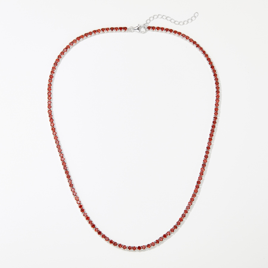 Image 242770_SILGR.jpg, Product 242-770 / Price $299.88, Gem Reflections Sterling Silver 11.00 av. ctw 3mm Round Gemstone Necklace from Best of Gems on TSC.ca's Jewellery department
