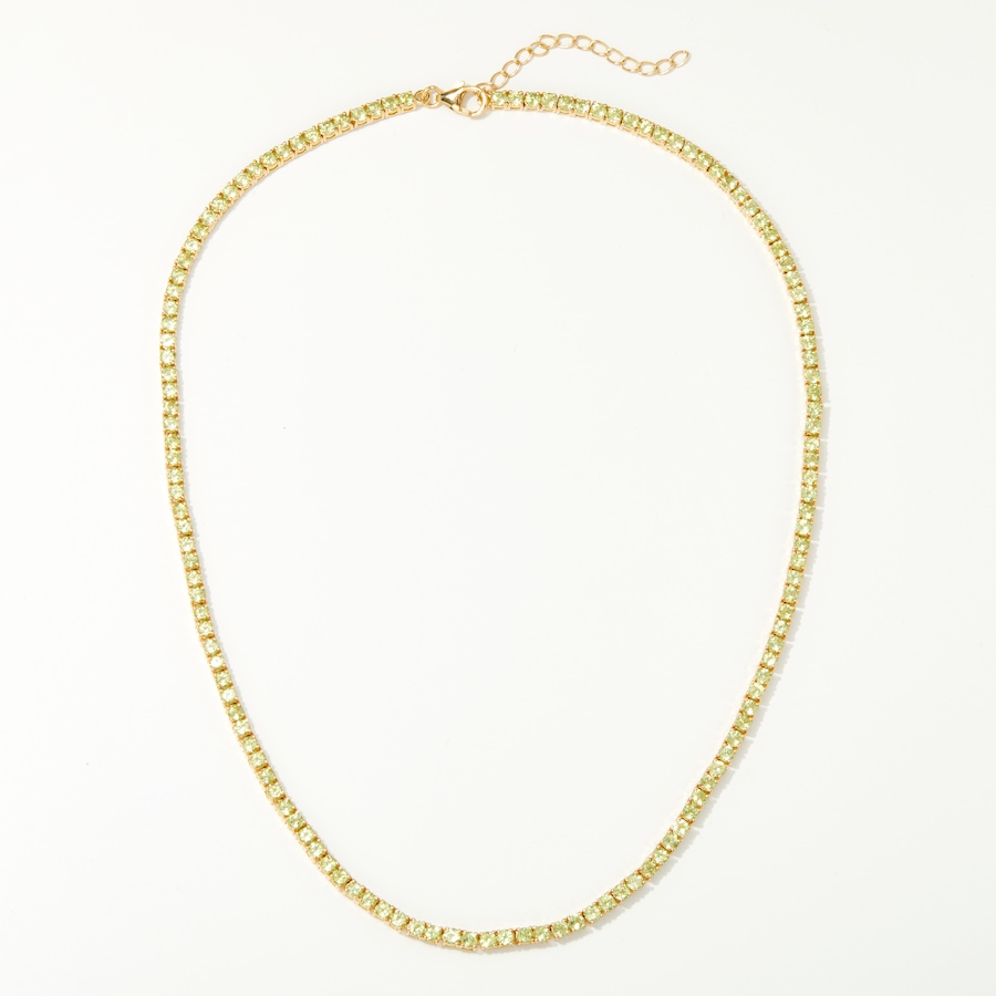 Image 242770_YGPPR.jpg, Product 242-770 / Price $299.88, Gem Reflections Sterling Silver 11.00 av. ctw 3mm Round Gemstone Necklace from Best of Gems on TSC.ca's Jewellery department