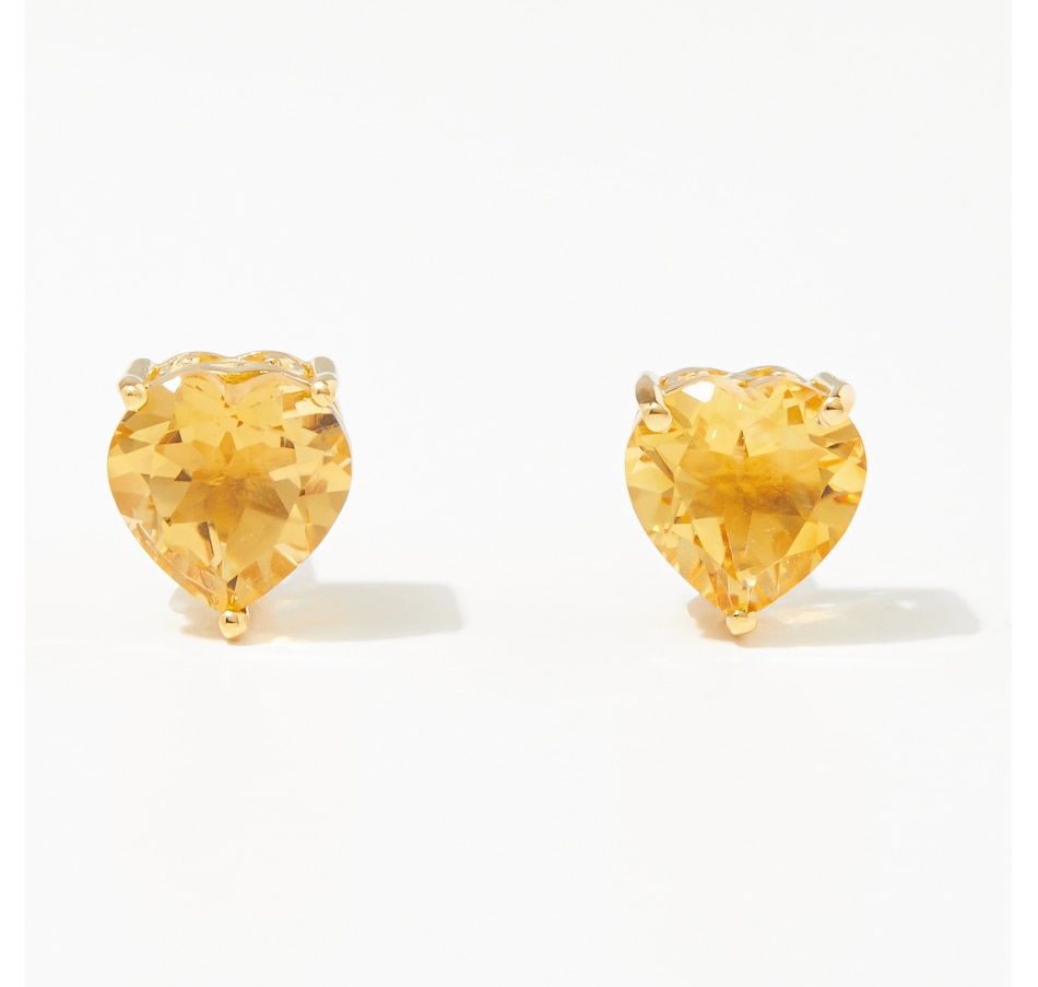 Image 242772_CIT.jpg, Product 242-772 / Price $69.99, Gem Reflections Sterling Silver/14K Yellow Gold 1 mic 2.50 av. ctw Heart Stud Earrings from Gem Reflections on TSC.ca's Jewellery department