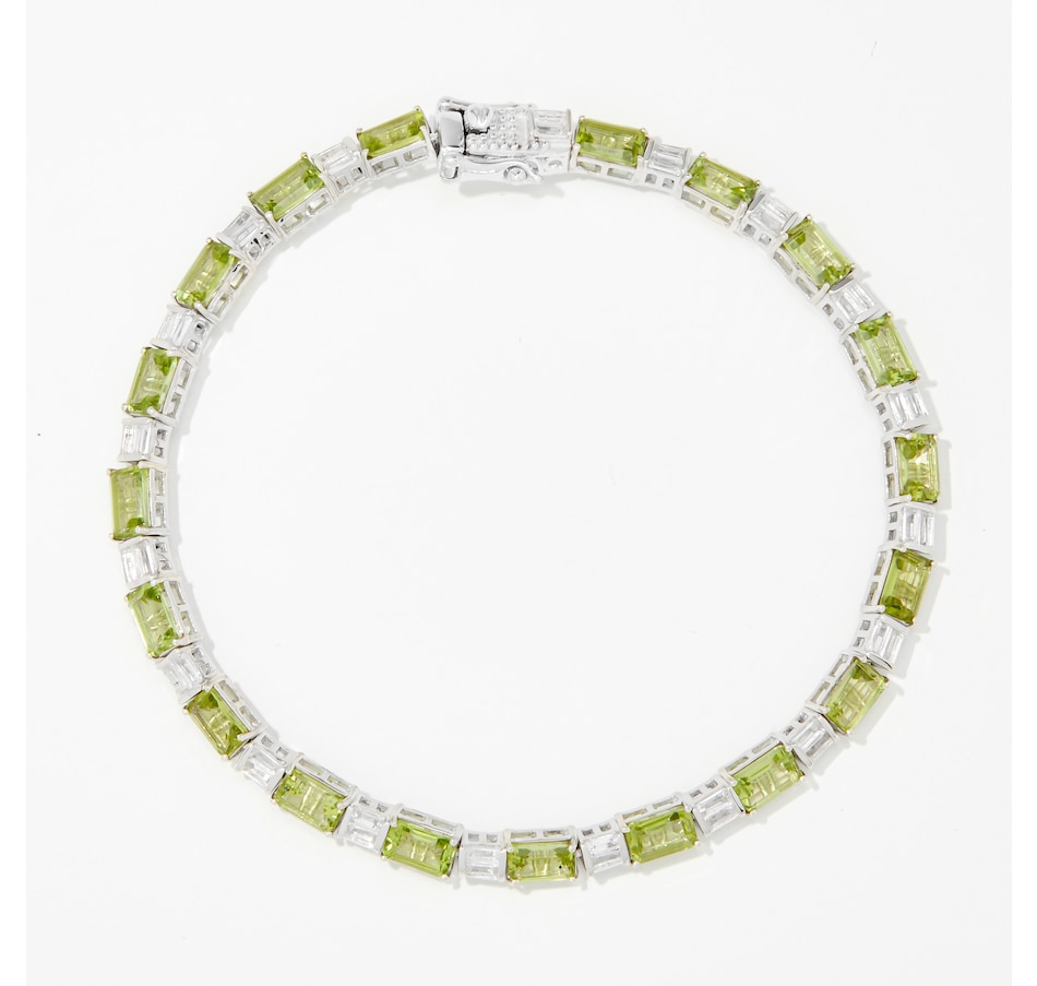 Image 242773.jpg, Product 242-773 / Price $349.99, Gem Reflections Sterling Silver Peridot and White Topaz Bracelet from Gem Reflections on TSC.ca's Jewellery department