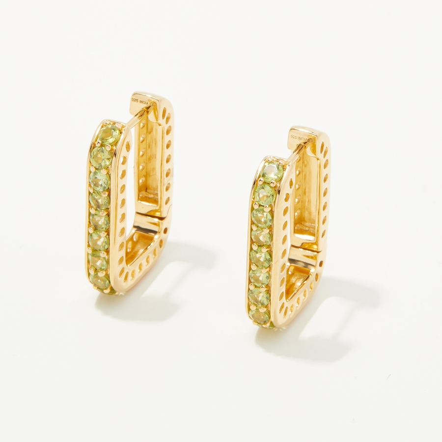 Image 242782_YGPPR.jpg, Product 242-782 / Price $69.33, Gem Reflections Sterling Silver 1.25 av. ctw 2.50mm Round Gemstone Hoop Earrings from Gem Reflections on TSC.ca's Jewellery department