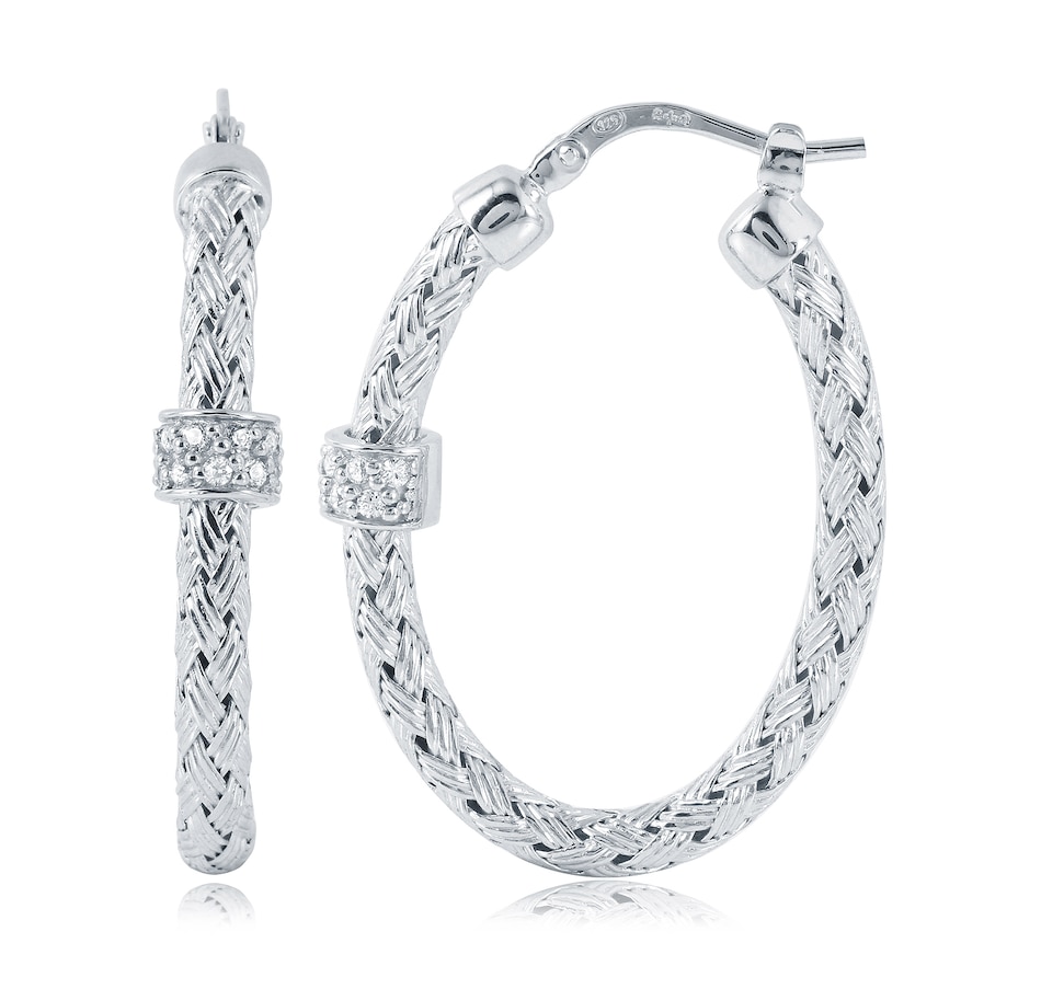 Image 242863_RHOP.jpg, Product 242-863 / Price $179.99, CHARLES GARNIER SS 3MM MESH OVAL HOOP from Charles Garnier on TSC.ca's Jewellery department