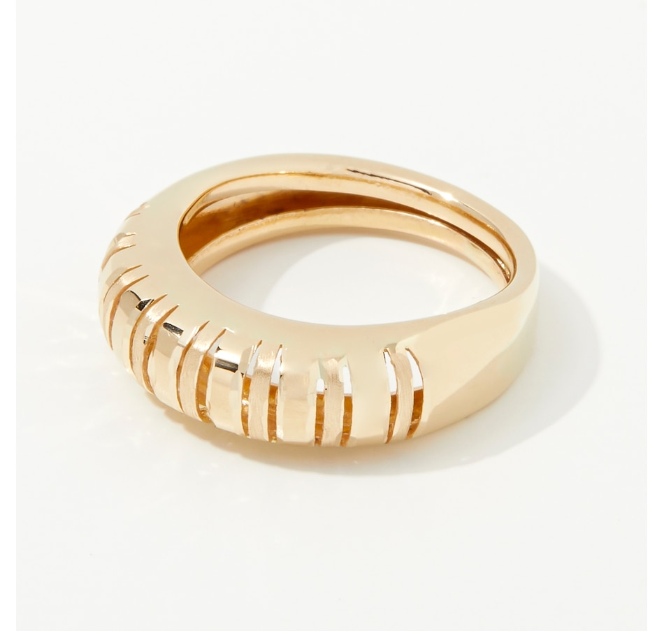 Image 242891_YGL.jpg, Product 242-891 / Price $979.99, UNOAERRE 18K Gold Domed Satin Polished Cut Out Ring from UnoAErre Jewellery on TSC.ca's Jewellery department