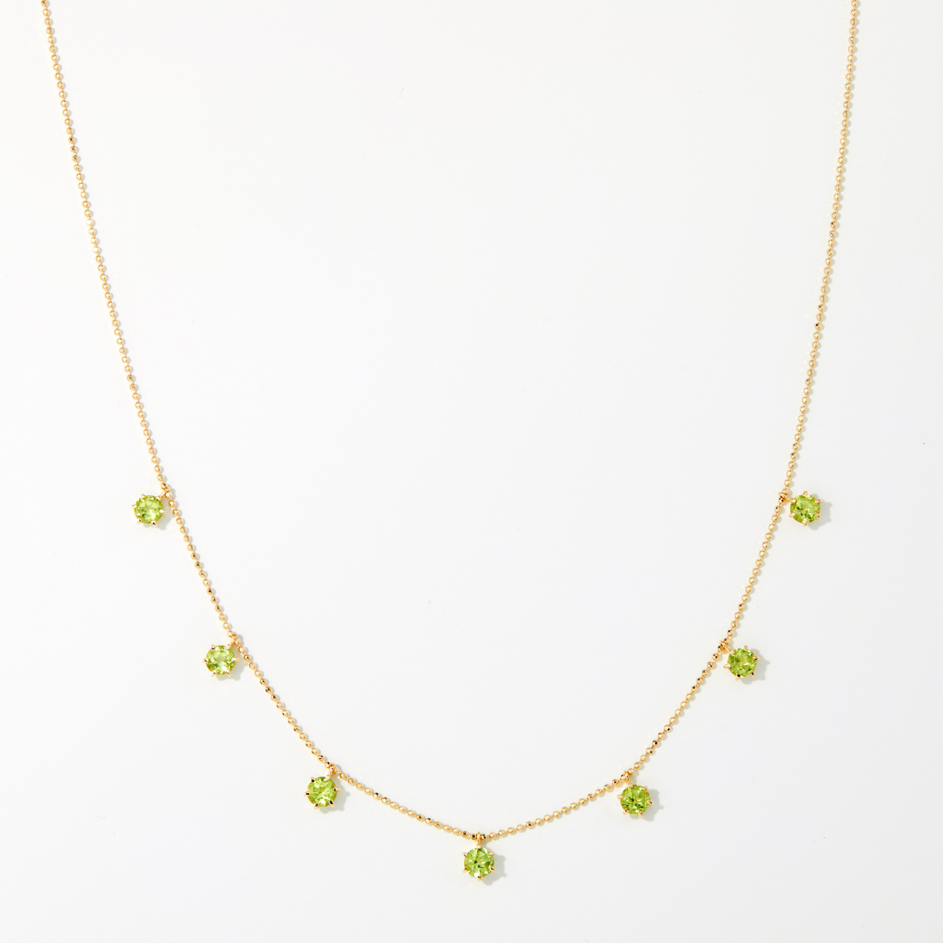 アクセサリー (eL+1] Stone Long Necklace Cz and emerald stone long necklace – The Little Jewel Box