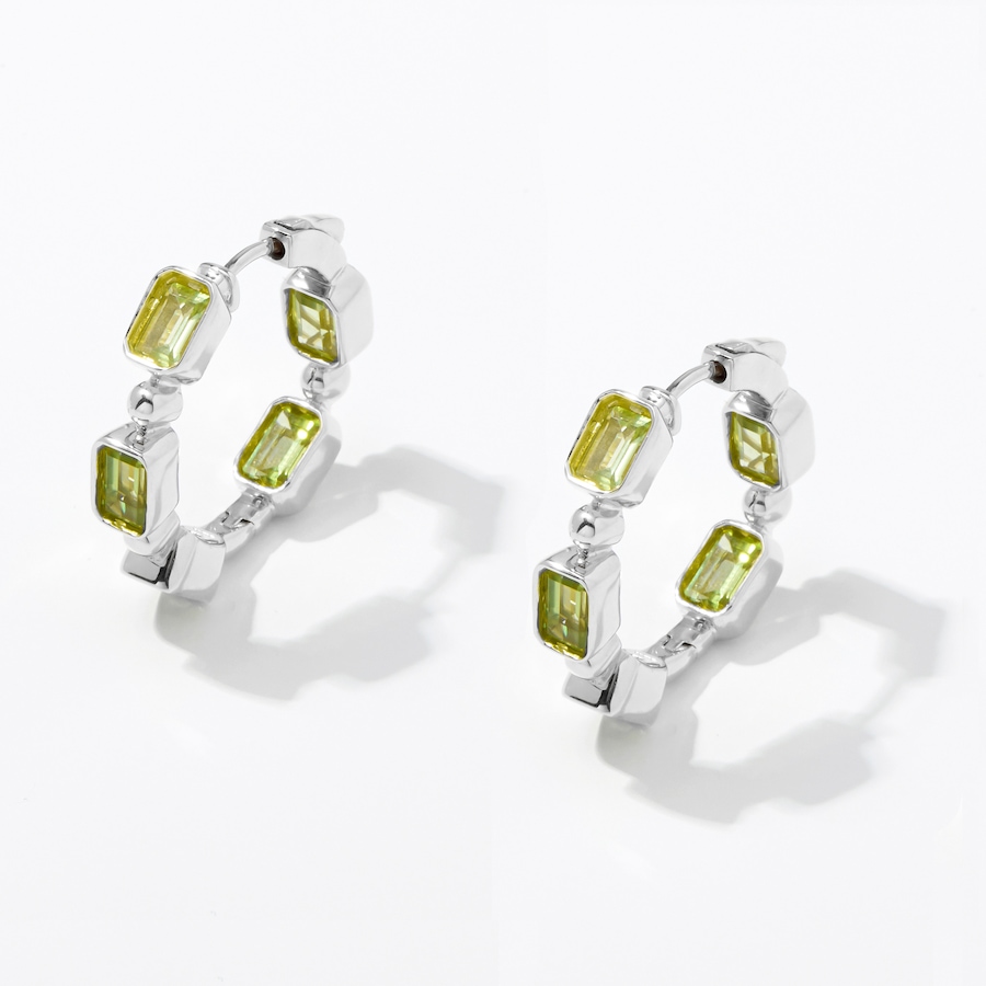 Image 242929_RHPER.jpg, Product 242-929 / Price $69.33, Gem Reflections Sterling Silver Gemstone Hoop Earrings from Best of Gems on TSC.ca's Jewellery department