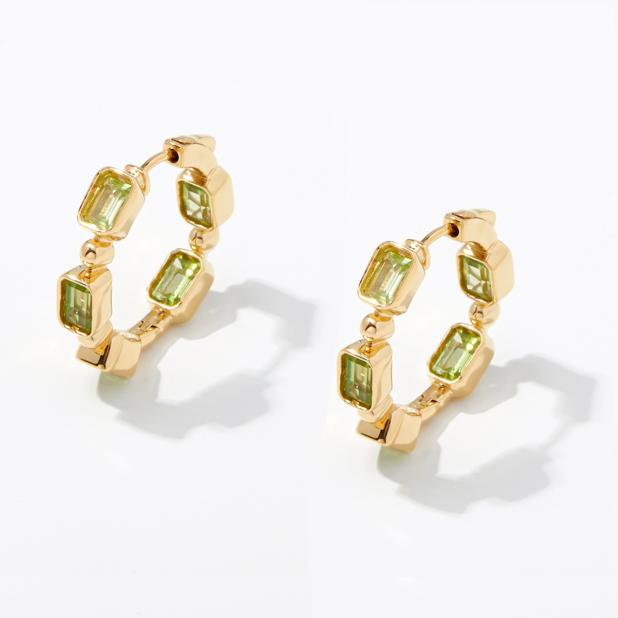 Image 242929_YGPPE.jpg, Product 242-929 / Price $69.33, Gem Reflections Sterling Silver Gemstone Hoop Earrings from Best of Gems on TSC.ca's Jewellery department