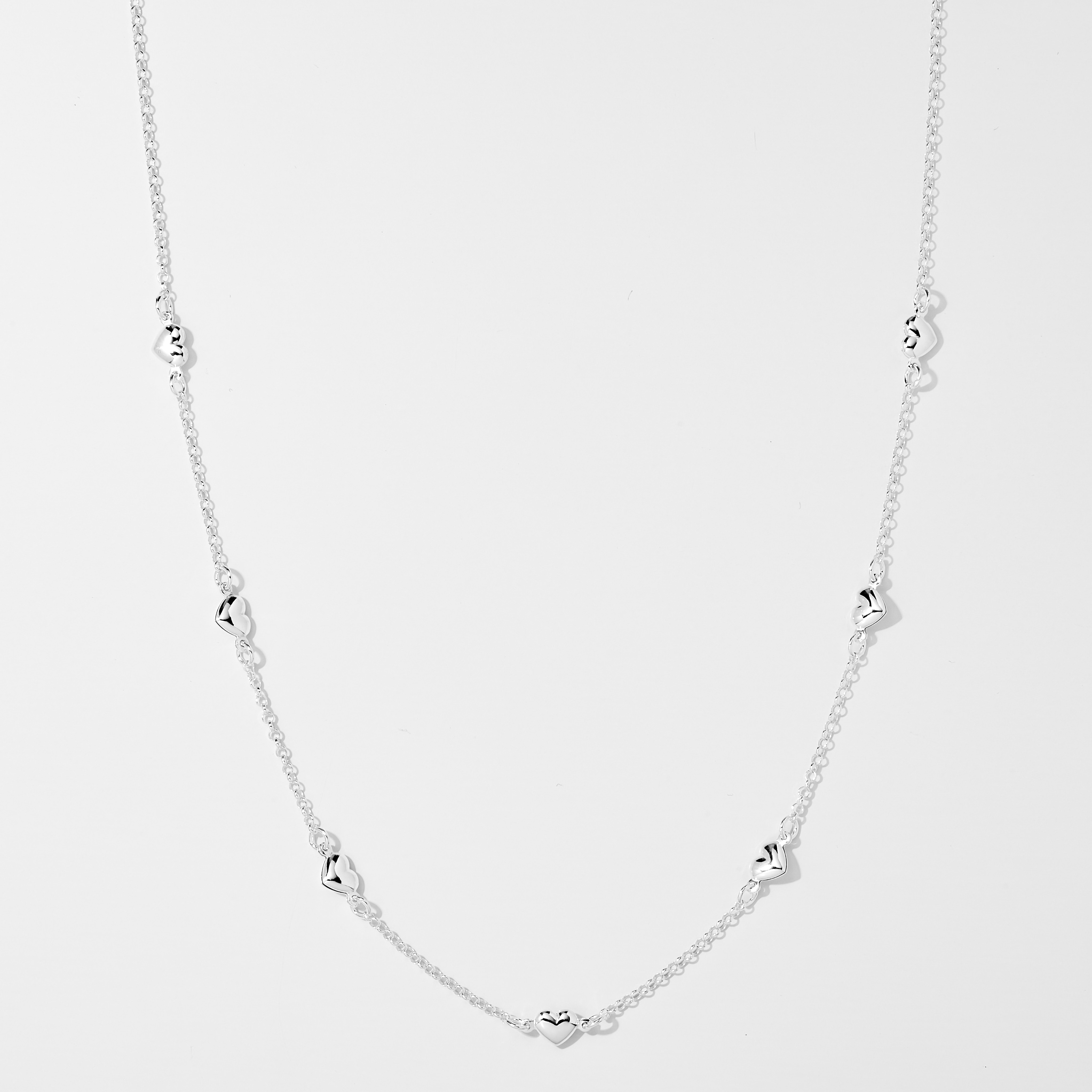 Silver Gallery Sterling Silver Multi Heart Necklace