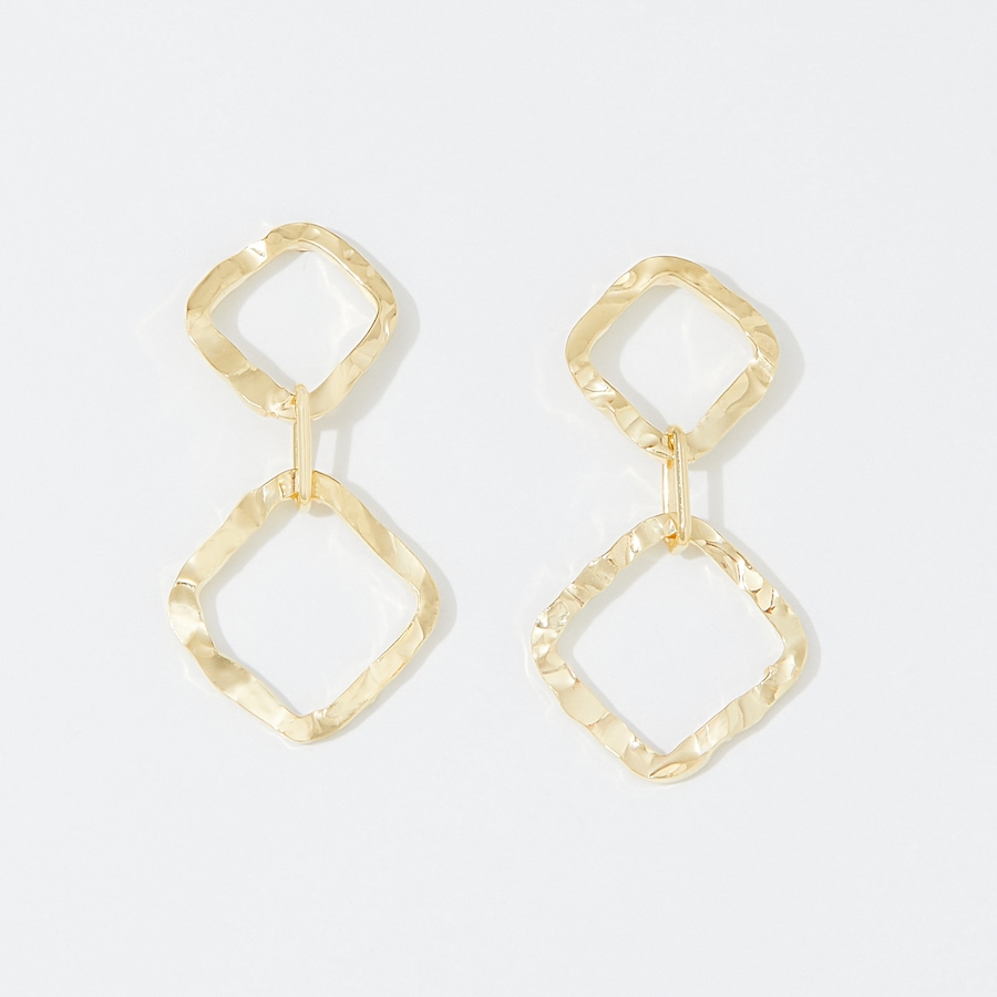 Image 243002_YGP.jpg, Product 243-002 / Price $89.99, Silver Gallery Sterling Silver Hammered Double Drop Earrings from Silver Gallery on TSC.ca's Jewellery department