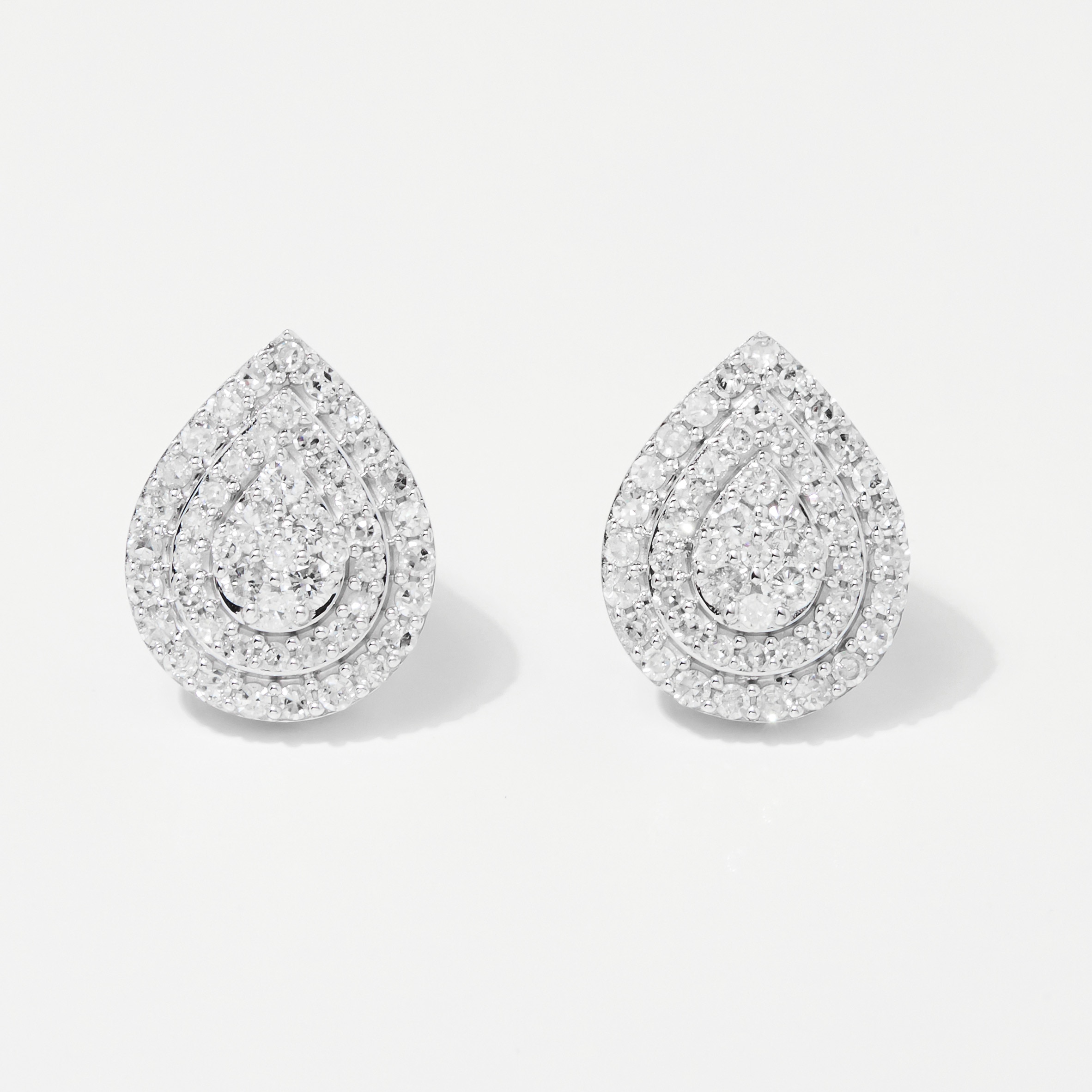 Jewellery - Earrings - 14K Gold 1.00 ctw Diamond Pear-Shaped