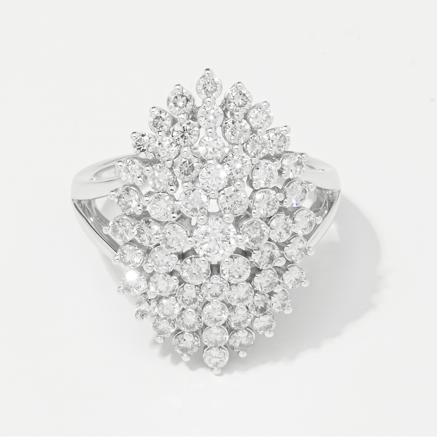 Image 243038.jpg, Product 243-038 / Price $899.33, 10K White Gold 2.00 ctw Diamond Cluster Ring from Diamond Show on TSC.ca's Jewellery department