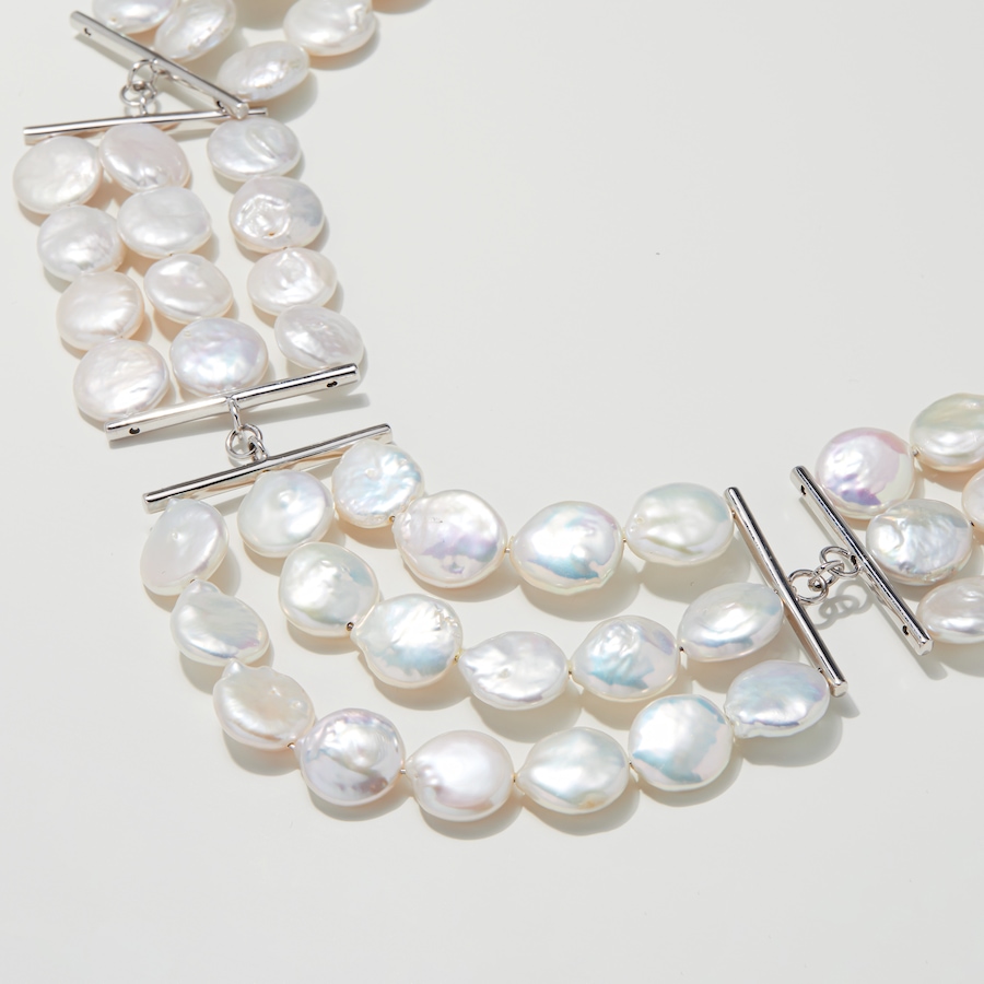 Image 243060_ALTMORE1.jpg, Product 243-060 / Price $649.88, Roz Kwan Sterling Silver White Coin Freshwater Pearl 3-Row Necklace from Roz Kwan Jewellery Collection on TSC.ca's Jewellery department