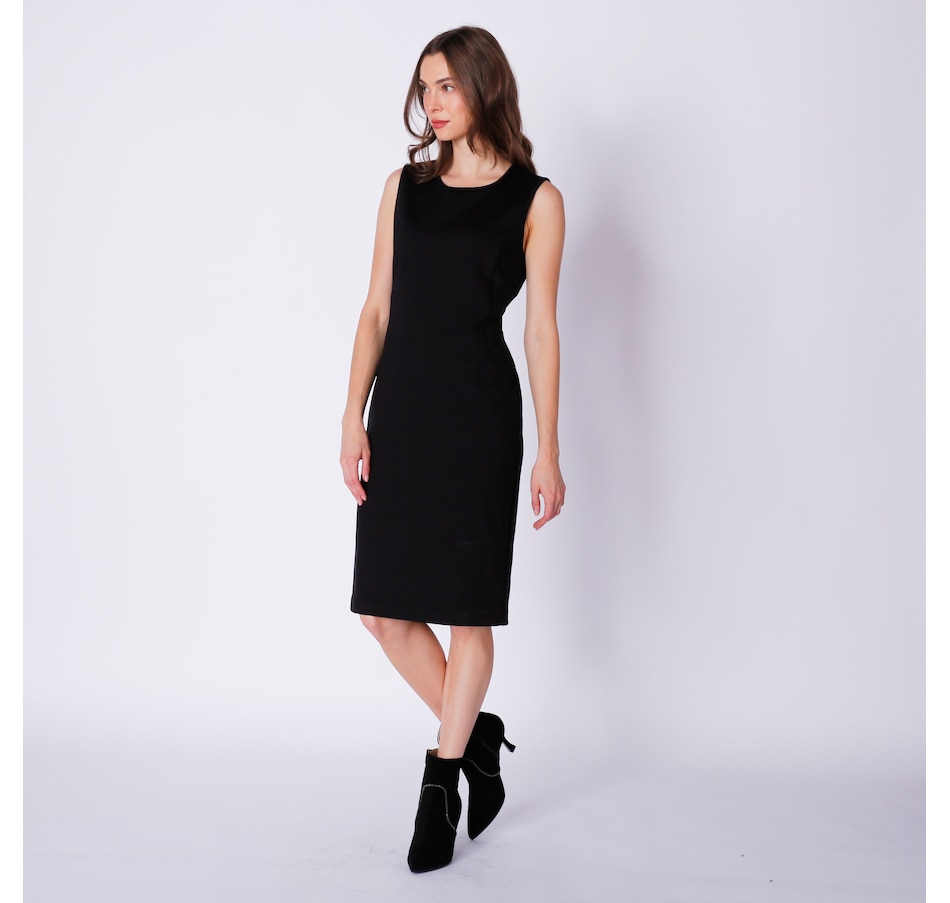 Clothing & Shoes - Dresses & Jumpsuits - Work Dresses - Guillaume Luxe Ponte  Dress With Button Detail - Online Shopping for Canadians
