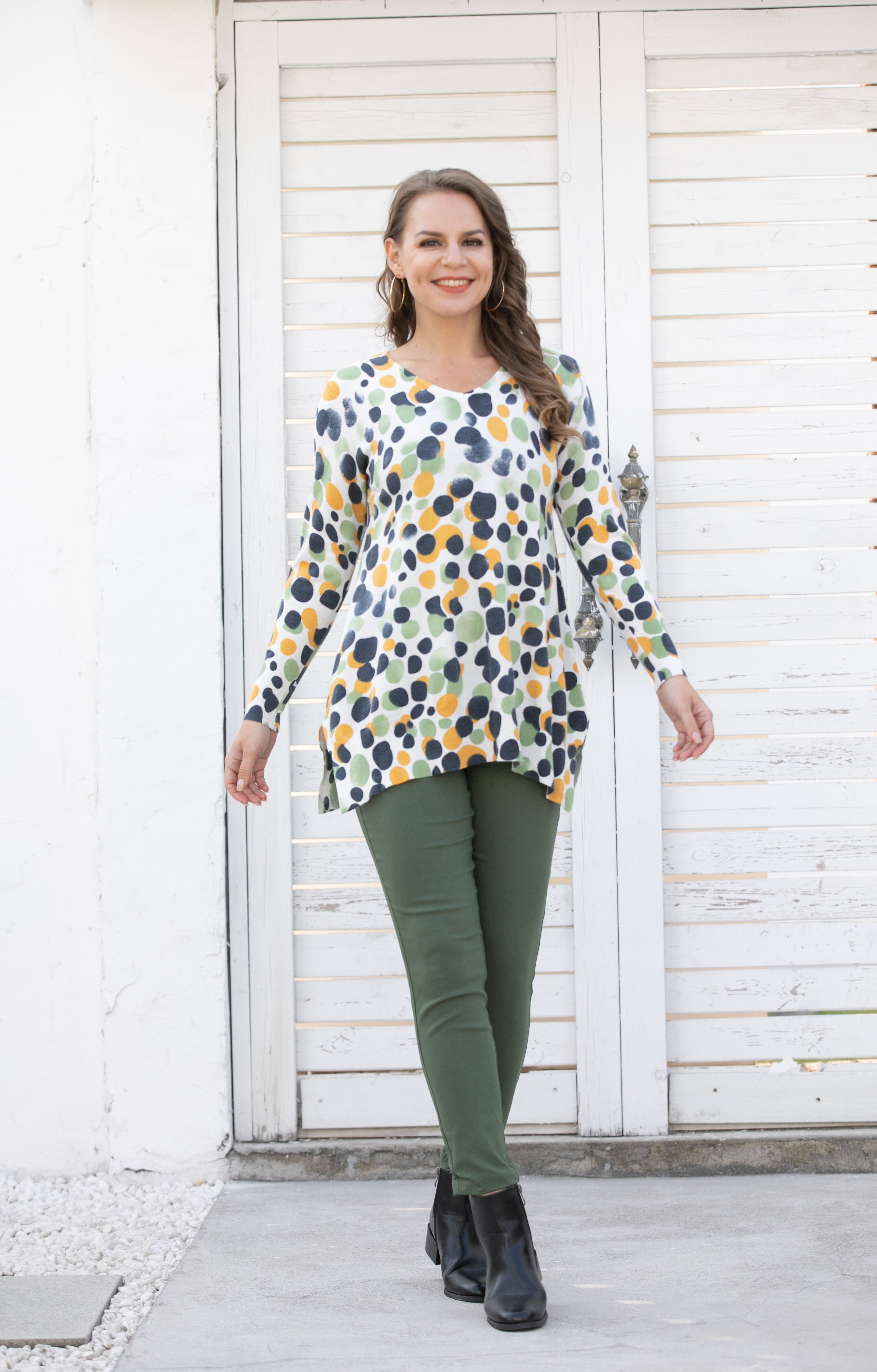 Orange Fashion Village Cashmere Feel Side Split Top - TSC.ca