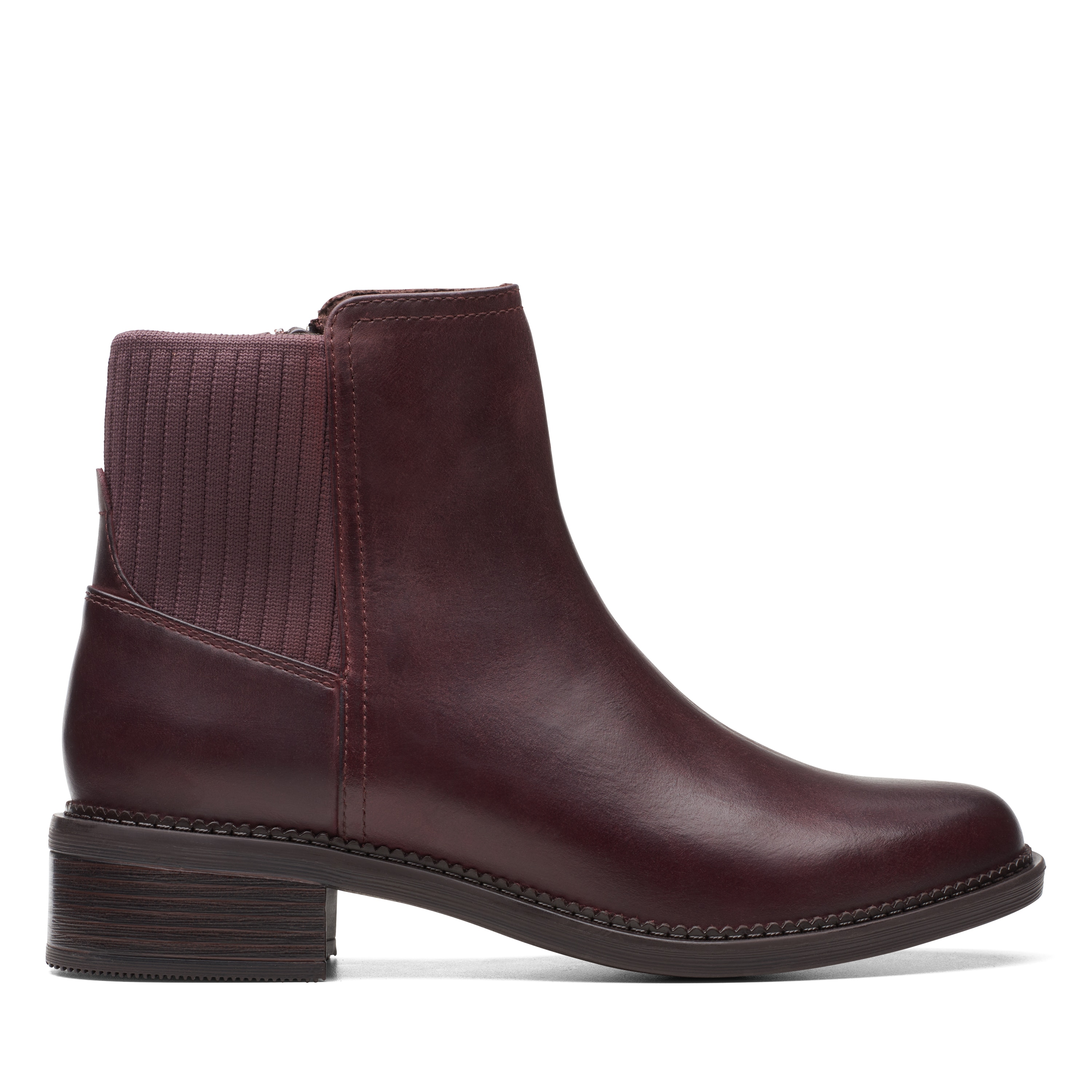 Clarks burgundy sales ankle boots