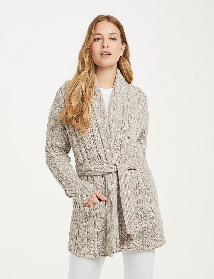 Belted sweater best sale