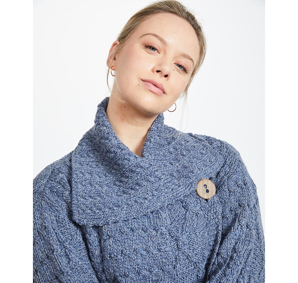 Image 243153_ALTMORE2.jpg, Product 243-153 / Price $67.33, Aran Woollen Mills One Button Collar Cardigan from Aran Woollen Mills on TSC.ca's Fashion department