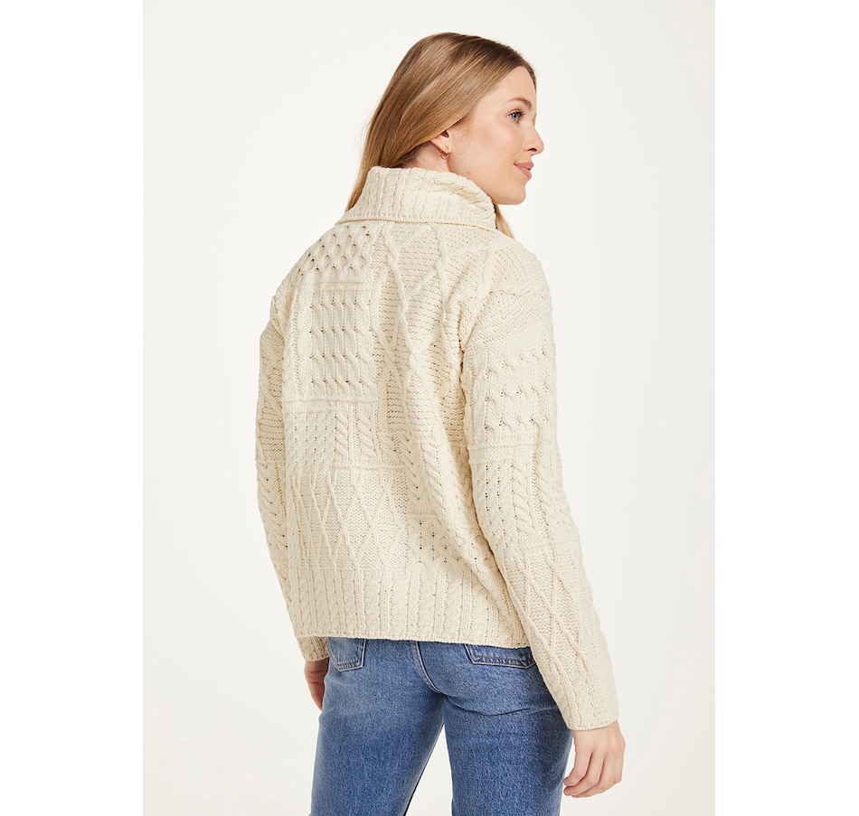 Image 243153_ALTMORE5.jpg, Product 243-153 / Price $67.33, Aran Woollen Mills One Button Collar Cardigan from Aran Woollen Mills on TSC.ca's Fashion department