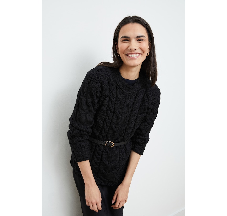 Image 243155_ALTMORE2.jpg, Product 243-155 / Price $79.33, Aran Woollen Mills Multi Cable Raglan Sleeve Sweater from Aran Woollen Mills on TSC.ca's Clothing & Shoes department