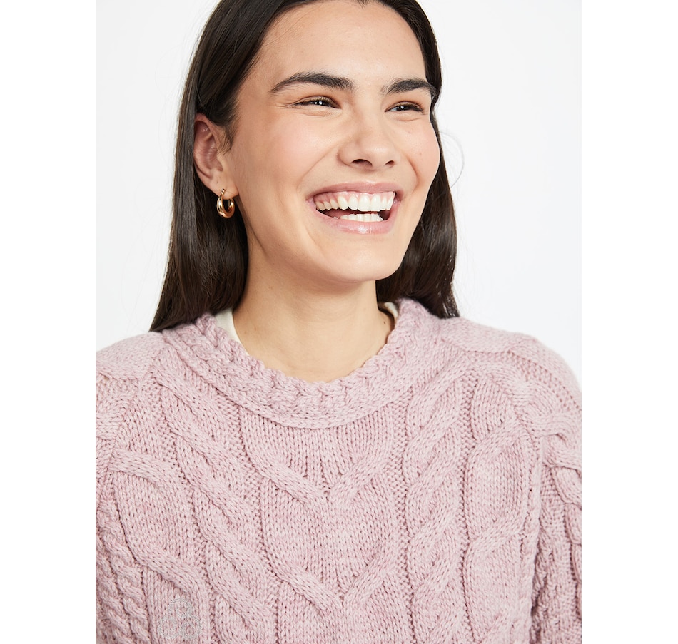 Image 243155_WNRSE.jpg, Product 243-155 / Price $79.33, Aran Woollen Mills Multi Cable Raglan Sleeve Sweater from Aran Woollen Mills on TSC.ca's Clothing & Shoes department