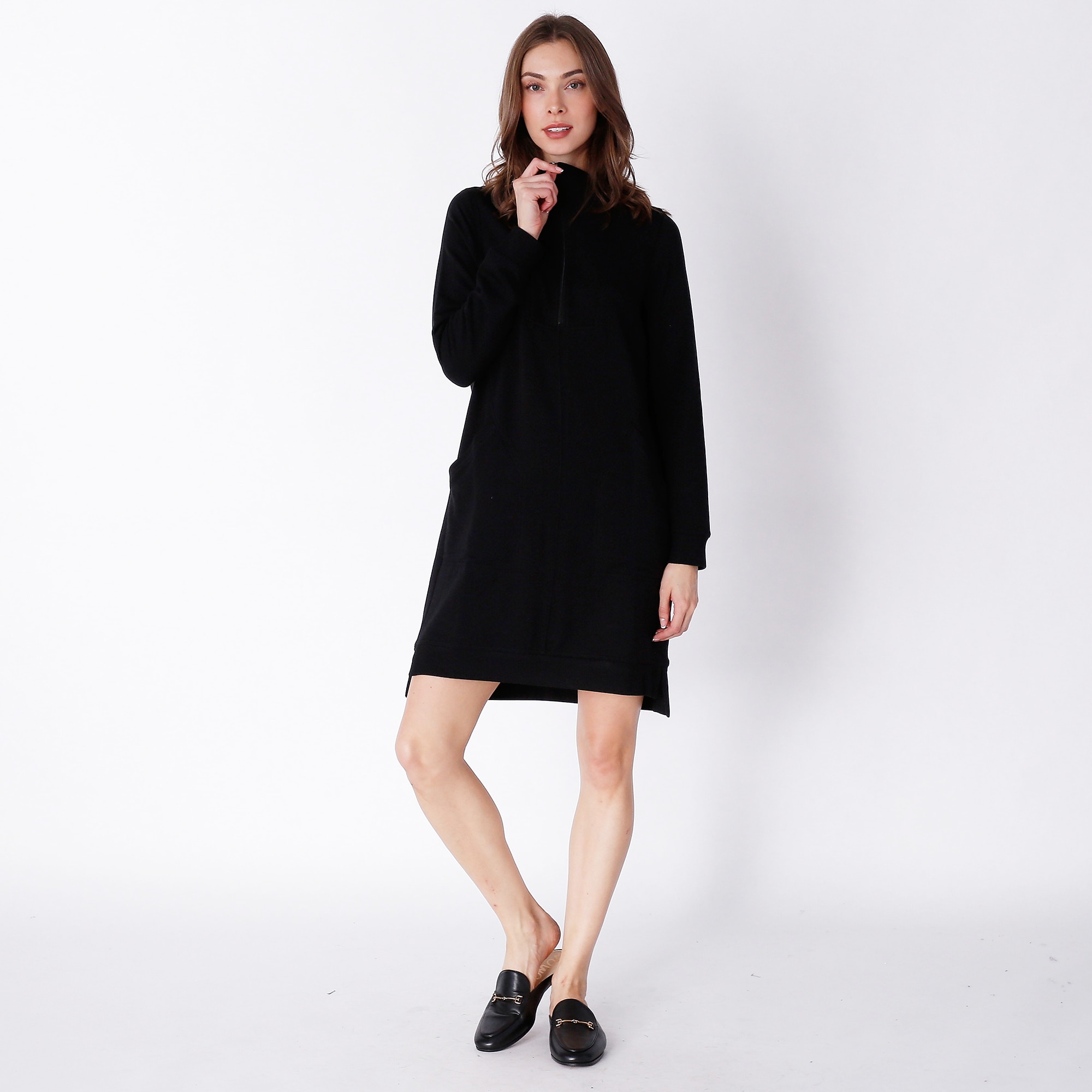 Terrera Sabelle Half-Zip Fleece Dress