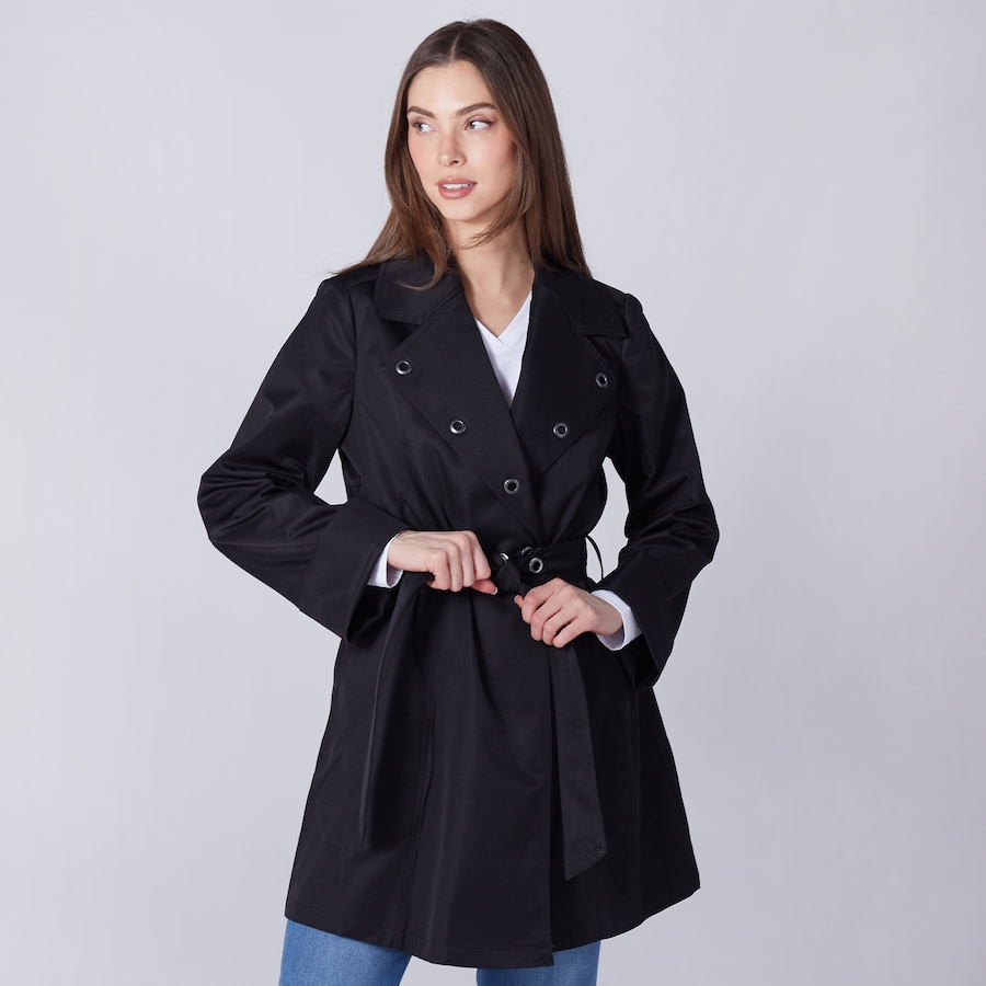 Image 243196_BLK.jpg, Product 243-196 / Price $69.33, Wynne Layers Grommet Detail Trench Coat from Wynnelayers on TSC.ca's Fashion department