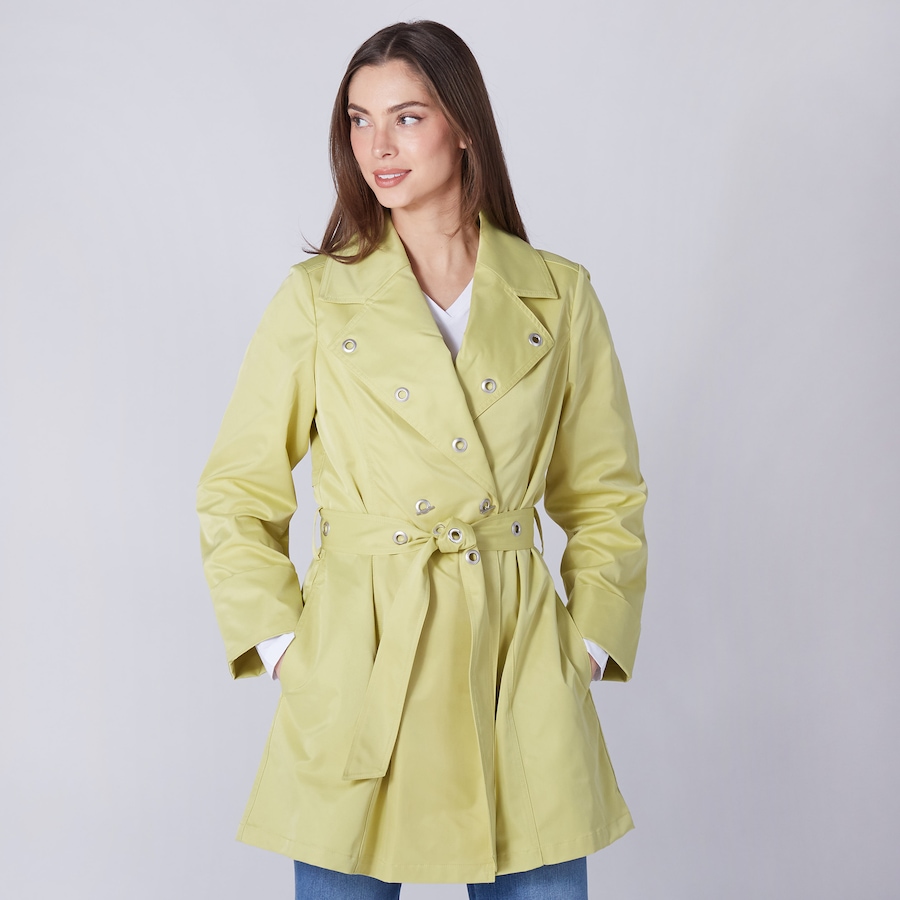 Image 243196_PEAR.jpg, Product 243-196 / Price $69.33, Wynne Layers Grommet Detail Trench Coat from Wynnelayers on TSC.ca's Fashion department