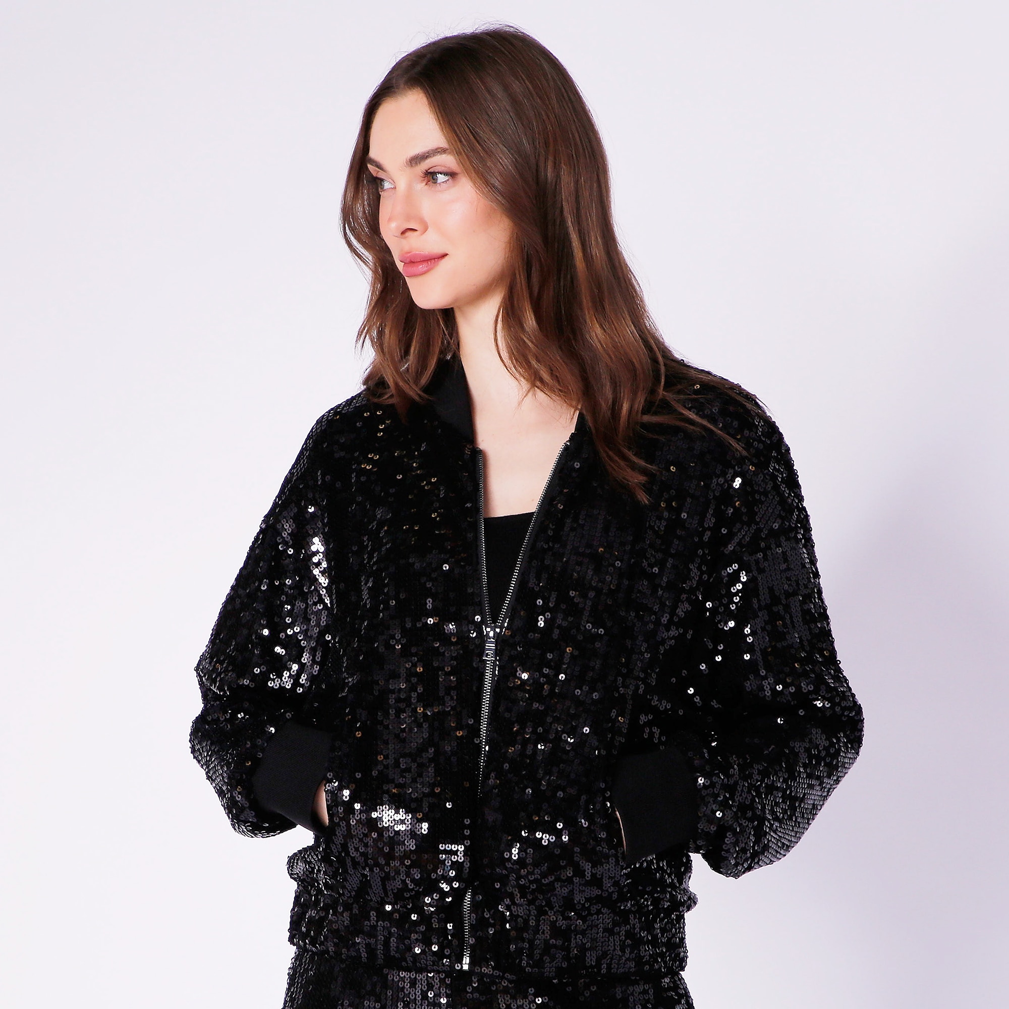 Sequin bomber clearance jacket womens