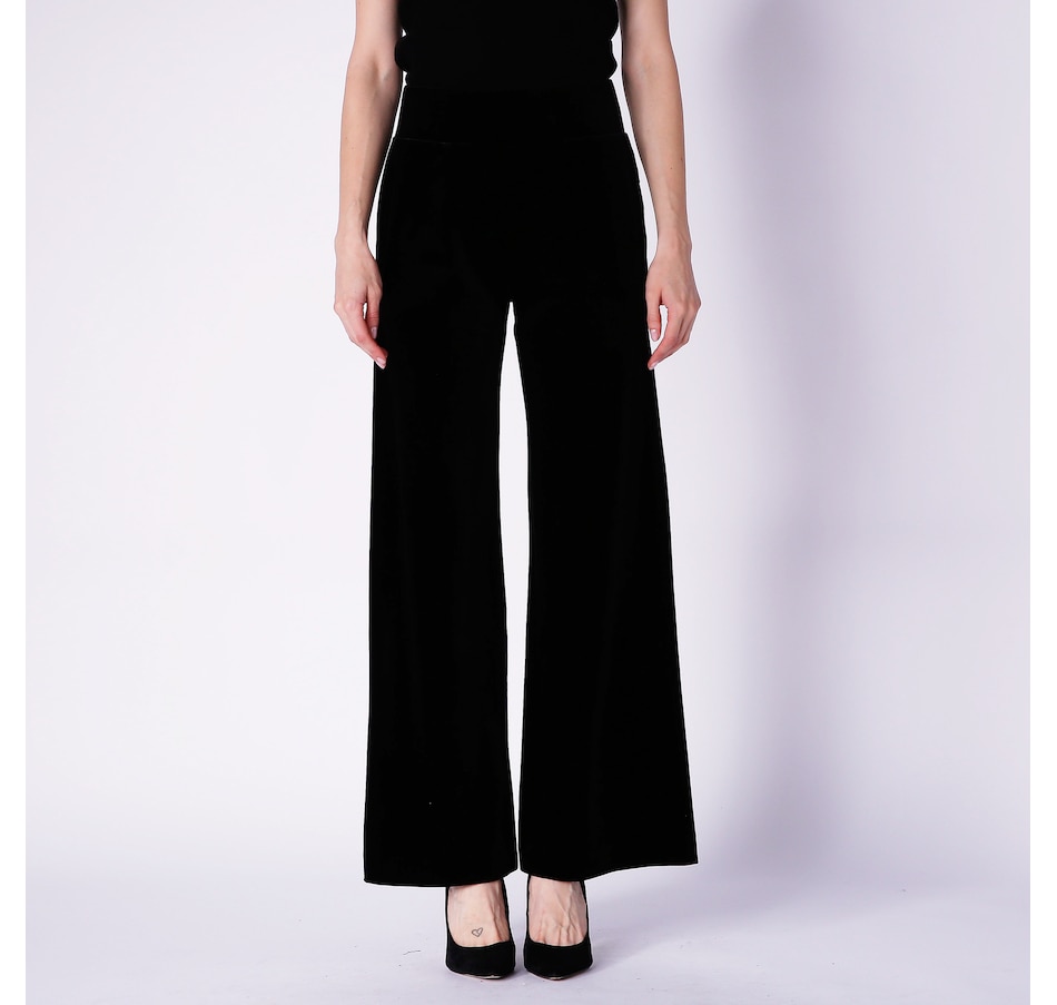 Image 243225_BLK.jpg, Product 243-225 / Price $33.33, Badgley Mischka Velvet Bootcut Trouser from Badgley Mischka on TSC.ca's Fashion department