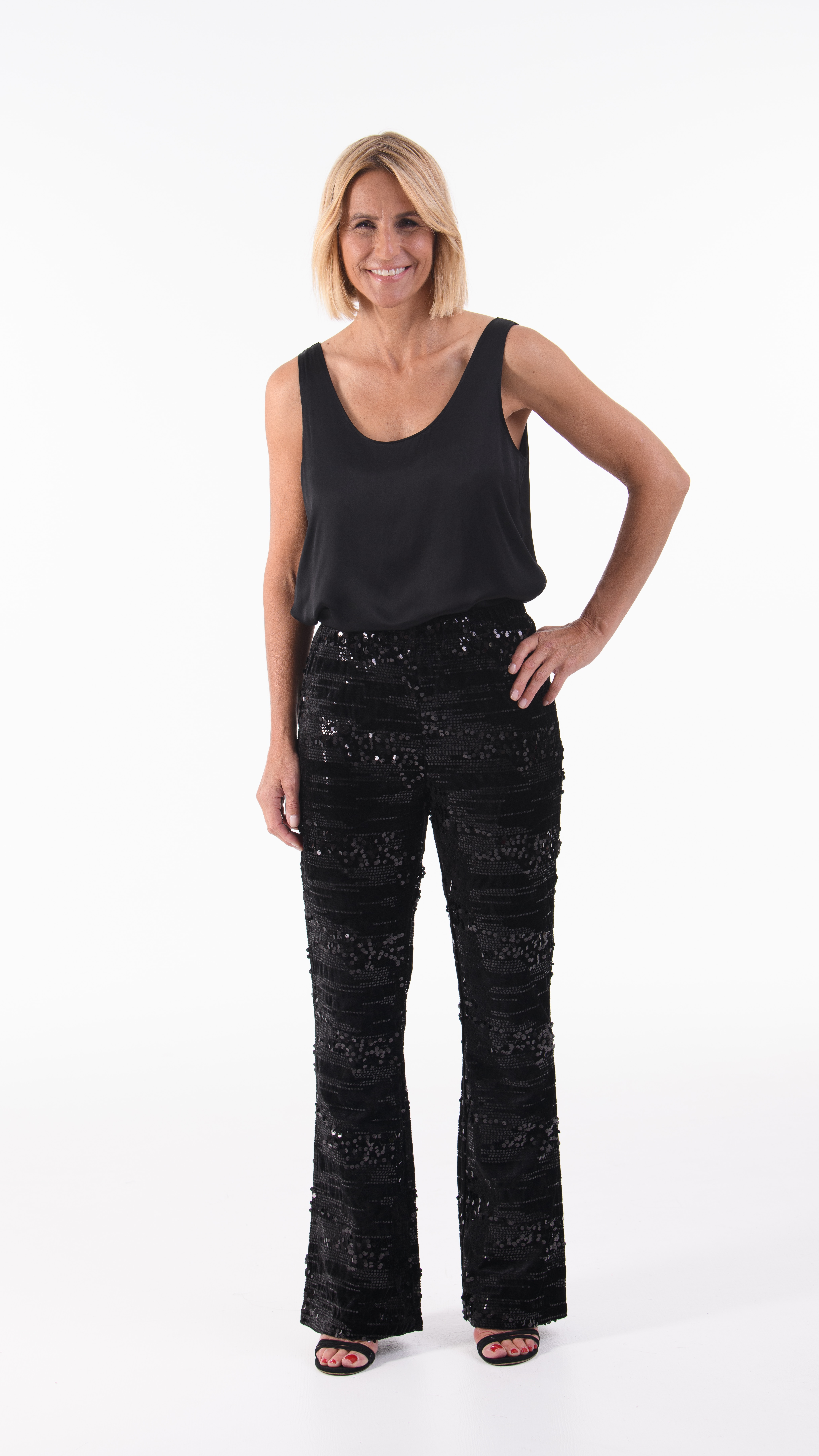 Sequin hot sale flare pants