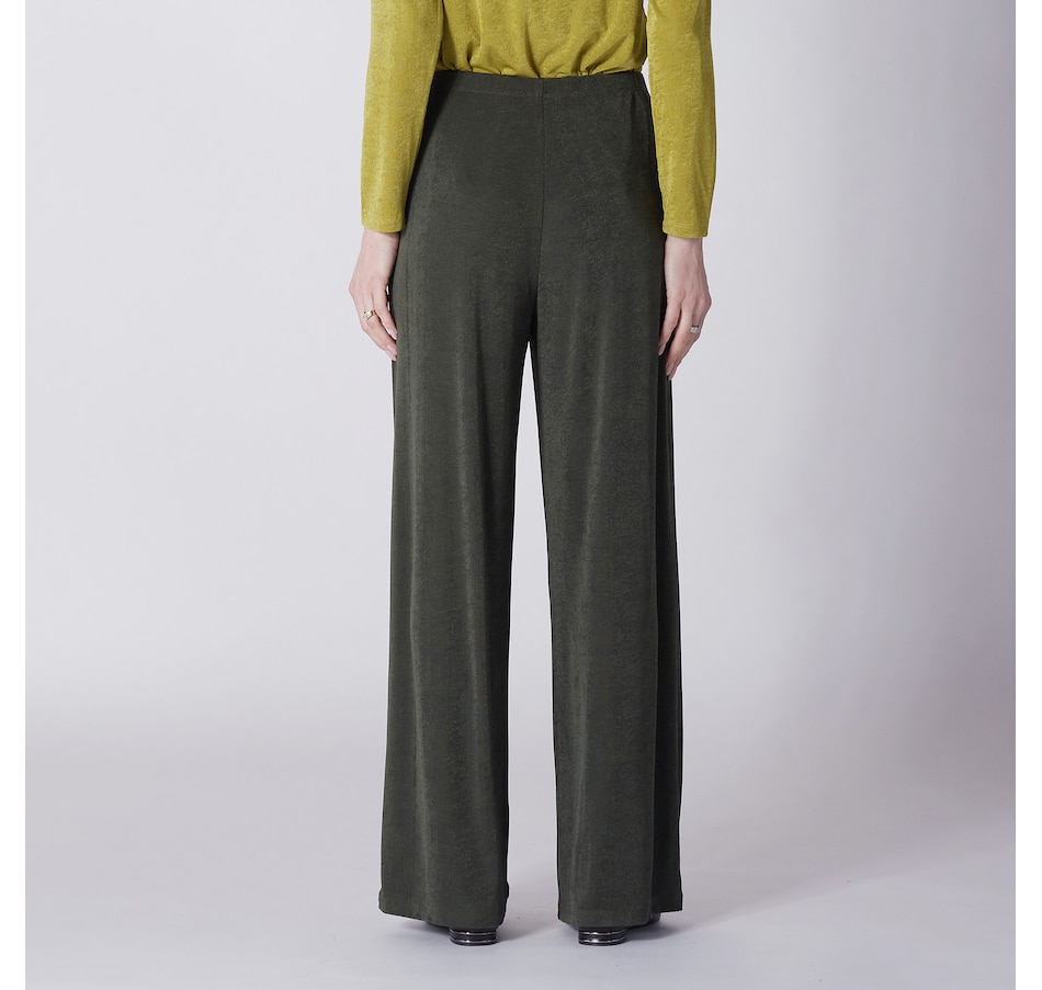 Clothing & Shoes - Bottoms - Pants - Kim & Co. Poly Slinky Elastic Waist  Wide Leg Pant - Online Shopping for Canadians