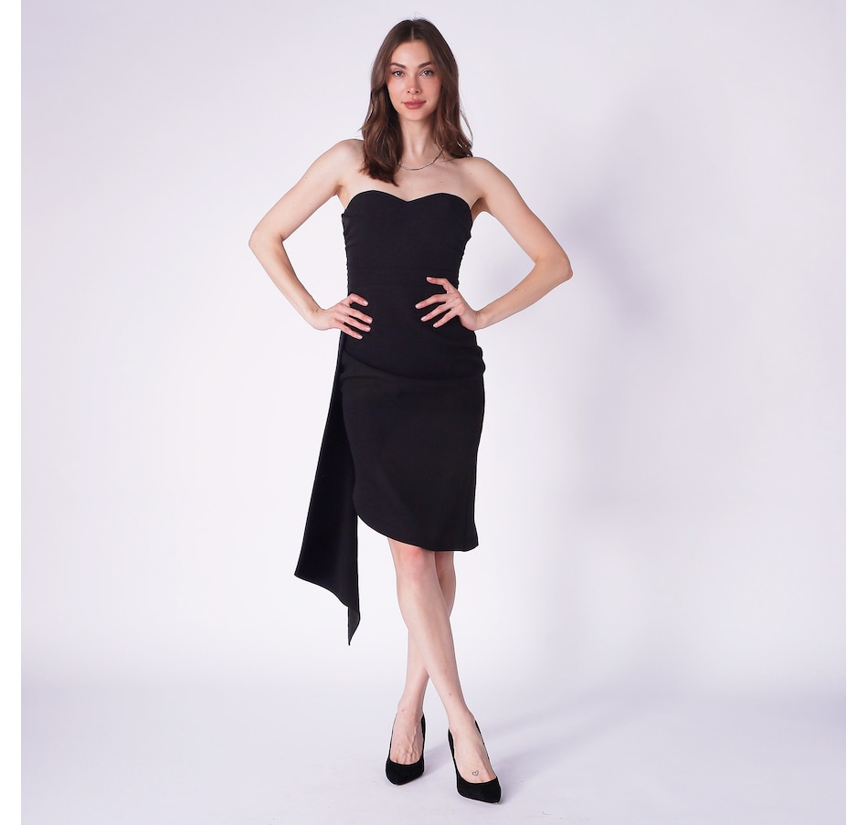 Image 243360_BLK.jpg, Product 243-360 / Price $89.33, Jewel Badgley Mischka Strapless Dress With Side Tie from Badgley Mischka on TSC.ca's Fashion department