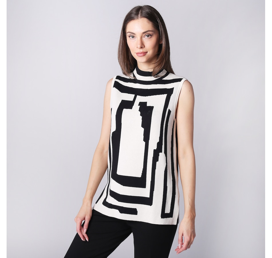 Image 243374_BWK.jpg, Product 243-374 / Price $34.33, Jhoan Jacquard Sweater Knit Shell from Jhoan Sebastian Grey on TSC.ca's Fashion department