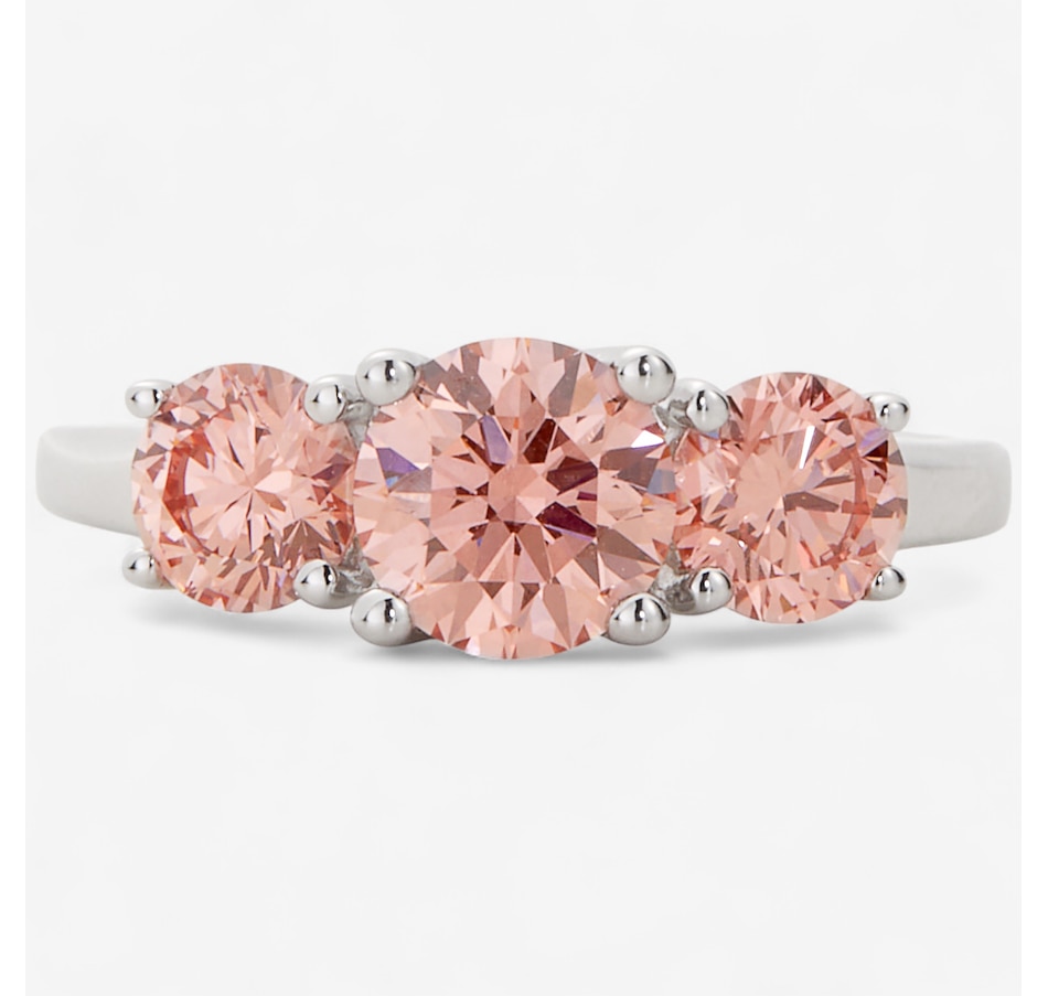 EVERA Diamonds 14K Gold 2.00 ctw Pink Diamond Trinity Ring