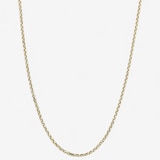 TruGold 10K Yellow Gold High Polished Diamond Cut Rolo Link Chain