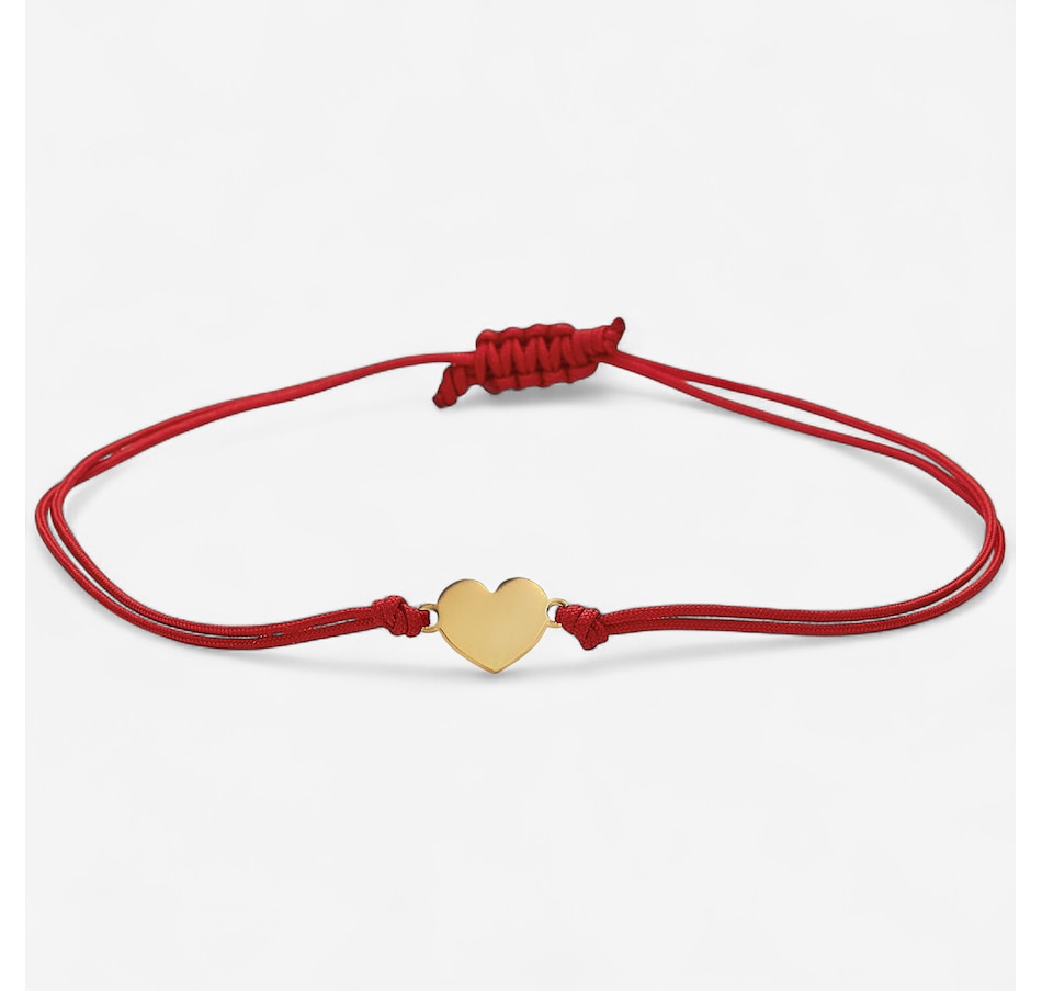 Image 243424.jpg, Product 243-424 / Price $89.99, TruGold 10K Yellow Gold Heart Fabric Bracelet from TruGold on TSC.ca's Jewellery department