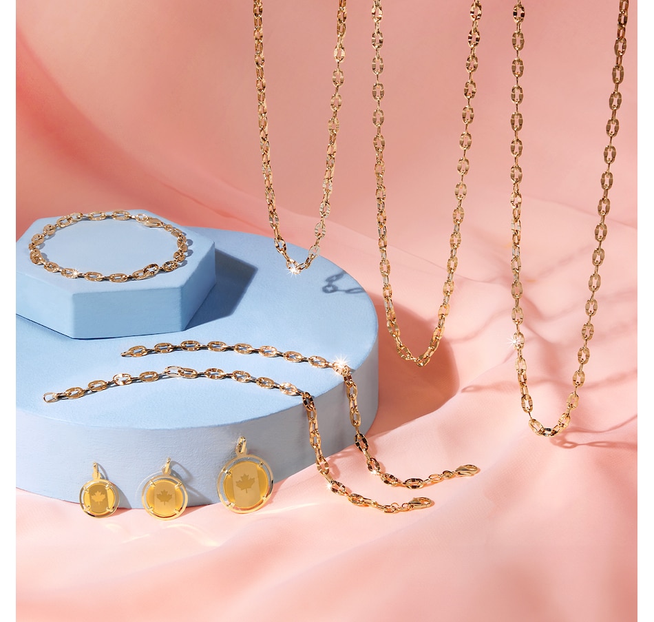 Image 243434_ALTMORE100.jpg, Product 243-434 / Price $549.99 - $1,999.99, UNOAERRE 24K Yellow Gold Round Ingot Coin With 18K Yellow Gold Frame Pendant from UnoAErre Jewellery on TSC.ca's Jewellery department