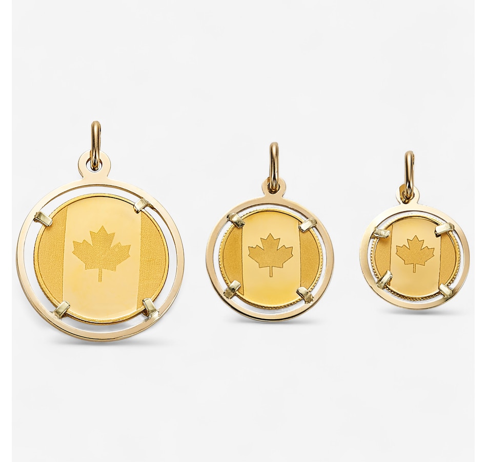 Image 243434_ALTMORE2.jpg, Product 243-434 / Price $549.99 - $1,999.99, UNOAERRE 24K Yellow Gold Round Ingot Coin With 18K Yellow Gold Frame Pendant from UnoAErre Jewellery on TSC.ca's Jewellery department
