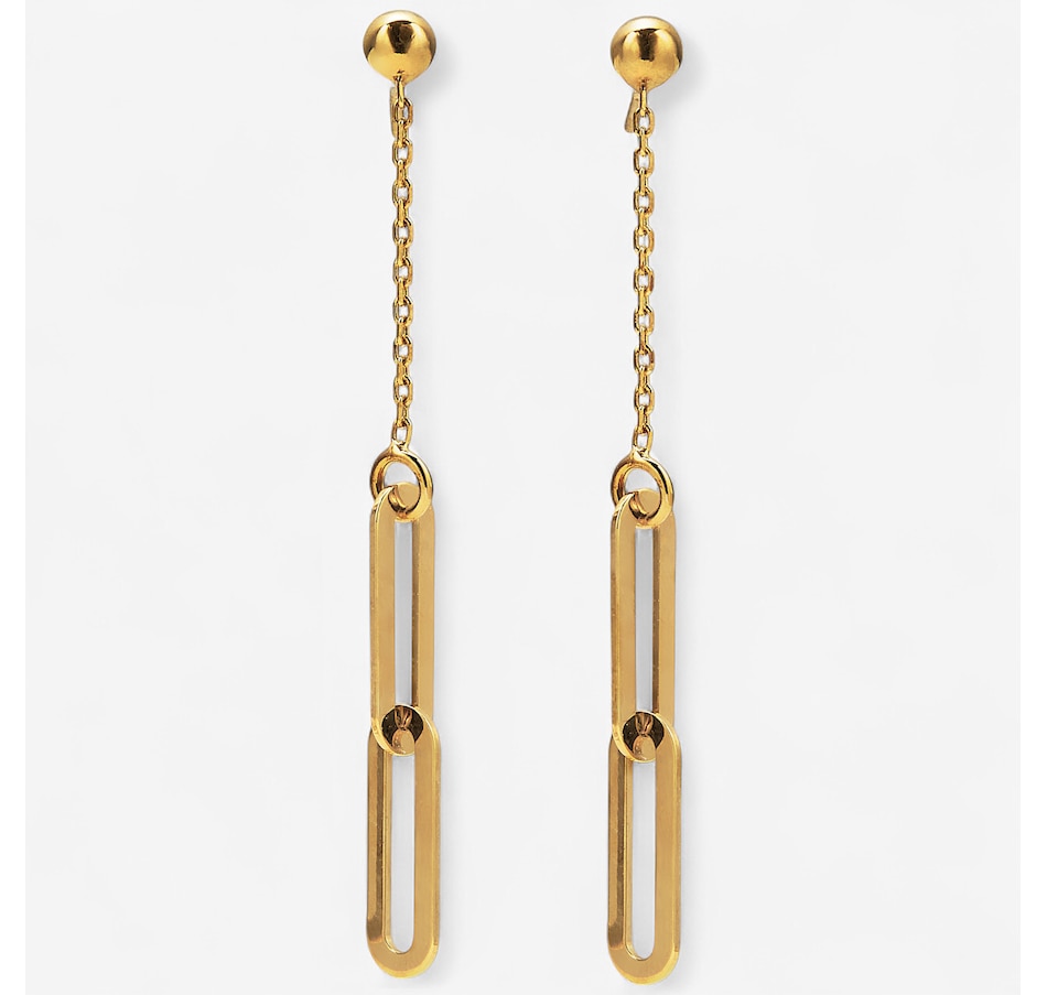 UNOAERRE 18K Yellow Gold Paperclip Earrings