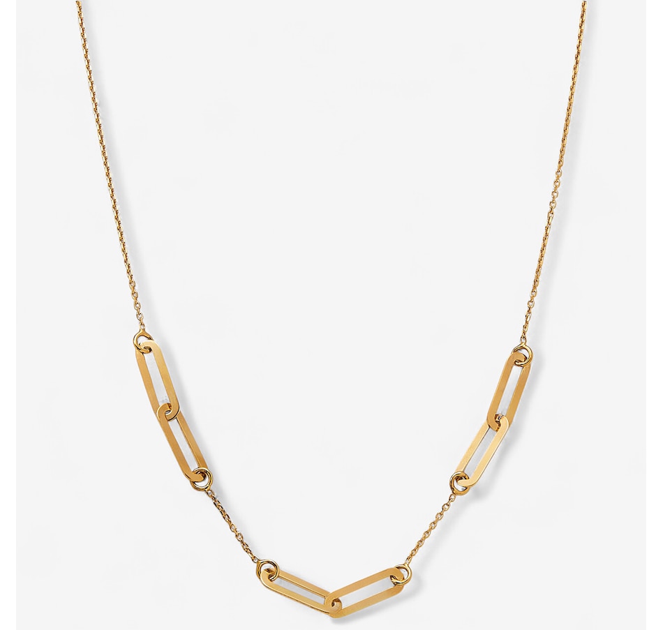 UNOAERRE 18K Yellow Gold Paperclip Necklace