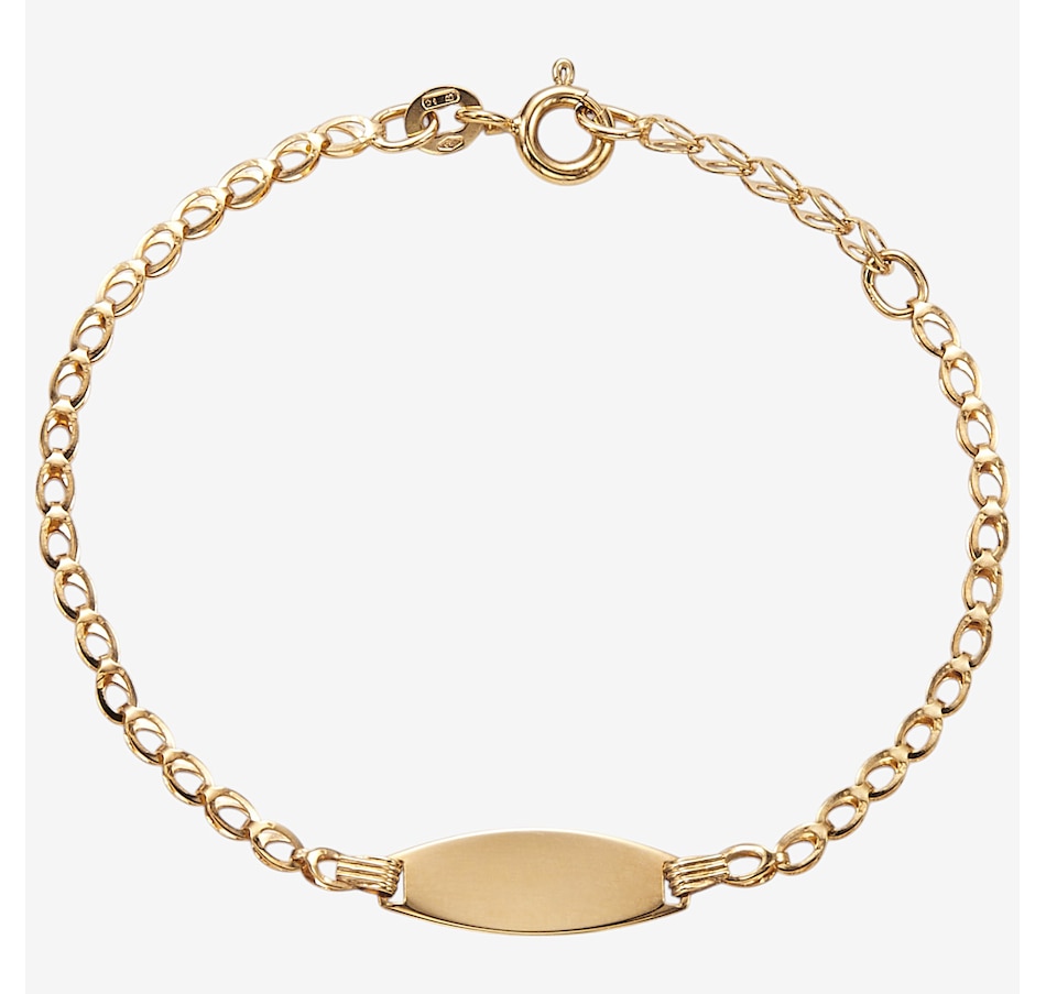 UNOAERRE 18K Yellow Gold Name Plate ID Bracelet