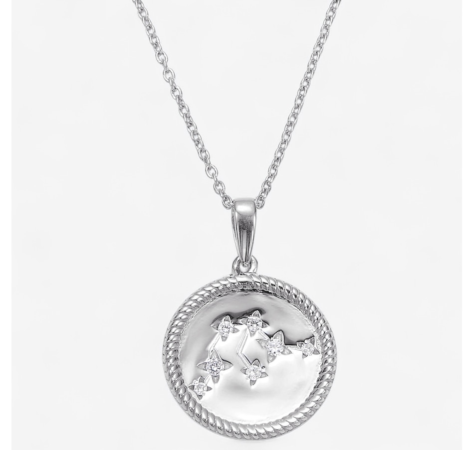 Image 243492_RHPAQ.jpg, Product 243-492 / Price $149.99, Colours Of Diamonds Sterling Silver 0.10 ctw White Diamond Zodiac Sign Pendant With Chain from Colours of Diamonds on TSC.ca's Jewellery department