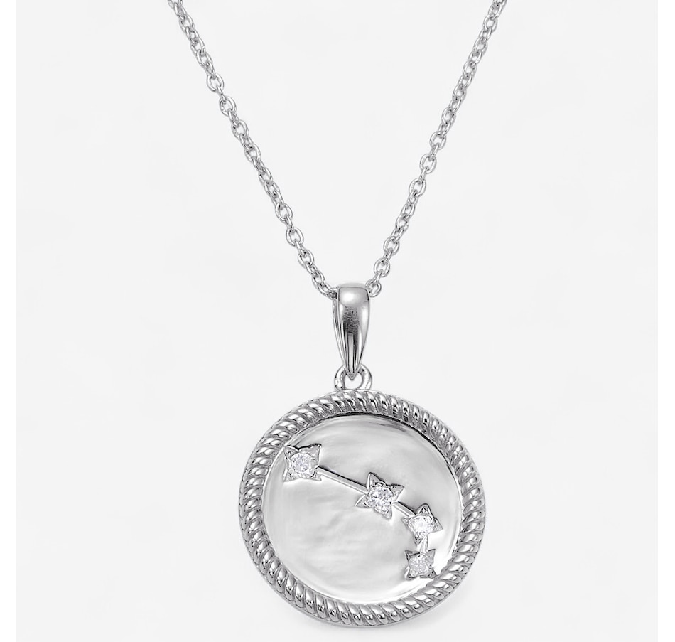 Image 243492_RHPAR.jpg, Product 243-492 / Price $149.99, Colours Of Diamonds Sterling Silver 0.10 ctw White Diamond Zodiac Sign Pendant With Chain from Colours of Diamonds on TSC.ca's Jewellery department